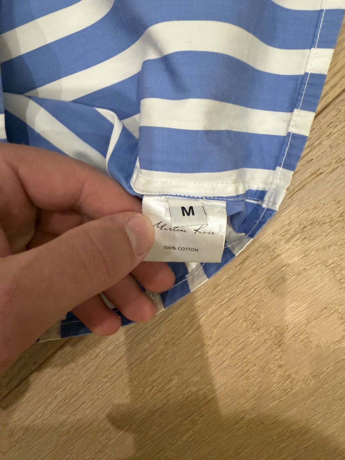 Martine Rose MARTINE ROSE SS18 STRIPED SS BUTTON UP Size US L / EU 52-54 / 3 - 6 Thumbnail