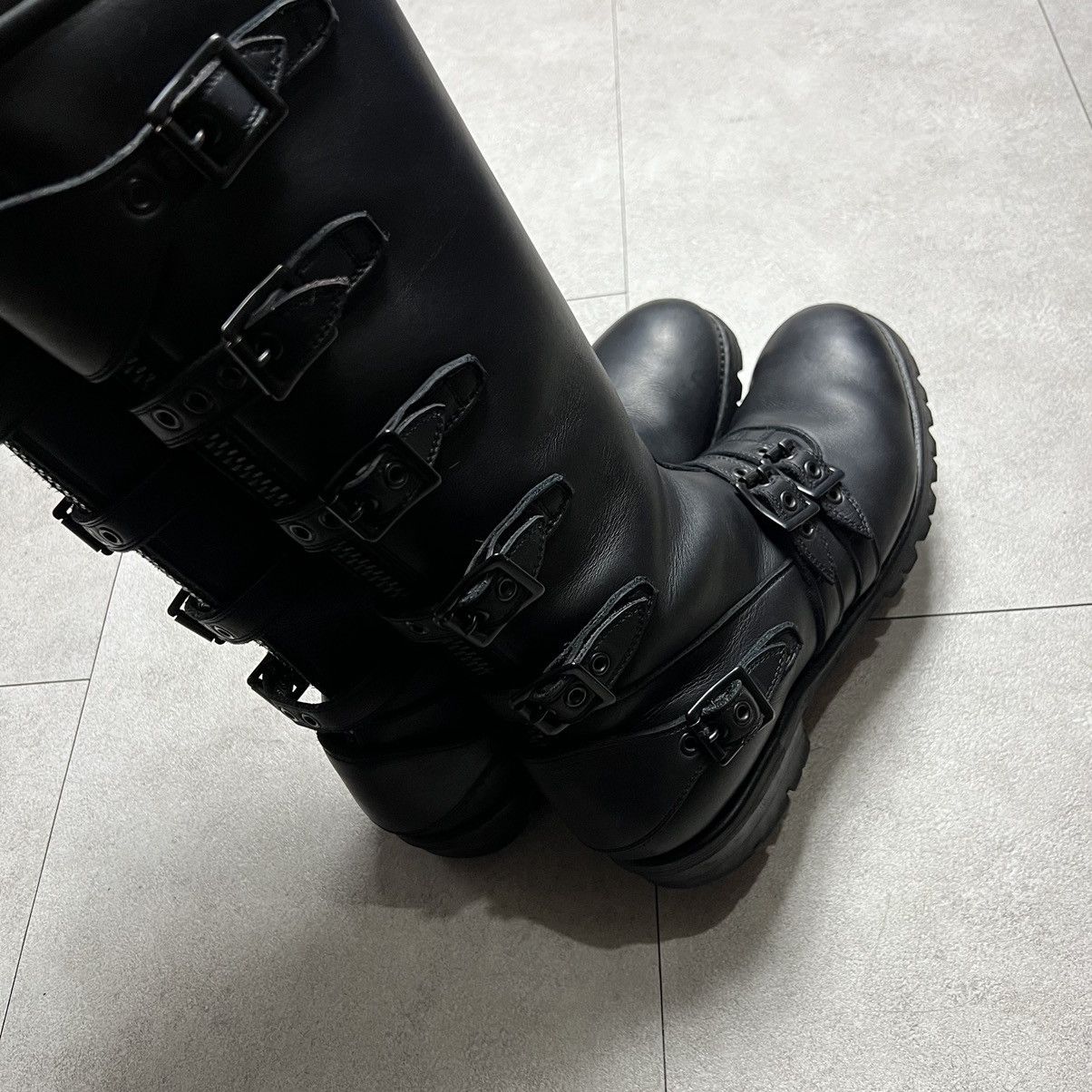 Blackmeans Blackmeans Leather 8 buckle Boots Size ONE SIZE - 4 Thumbnail