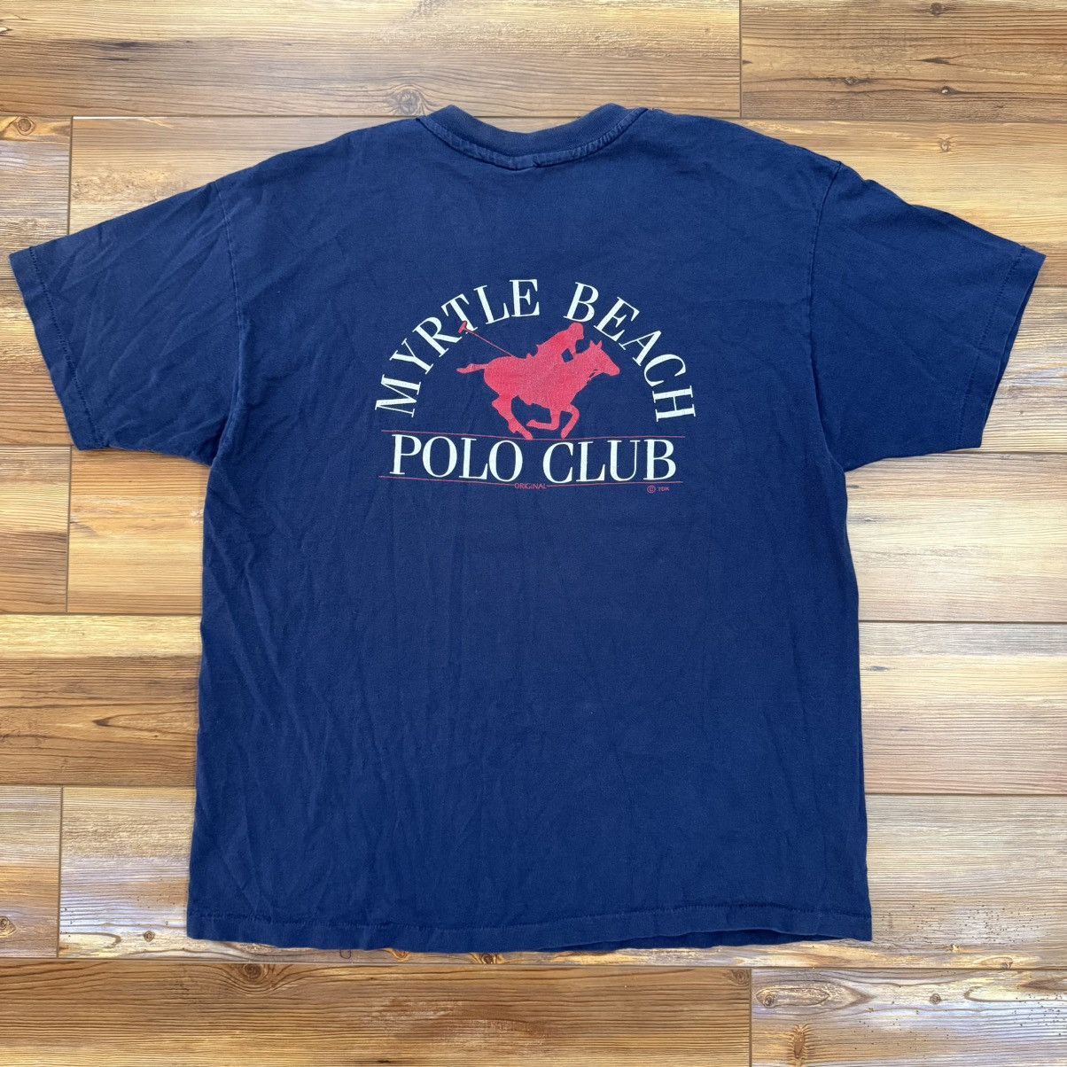 Other Vintage 90’s Myrtle Beach Polo Club Horse Jockey Tee Shirt Size US XL / EU 56 / 4 - 1 Thumbnail