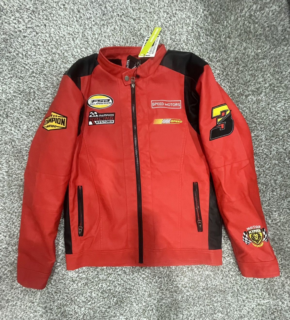 Refinery Republic Racer Leather Red Jacket
