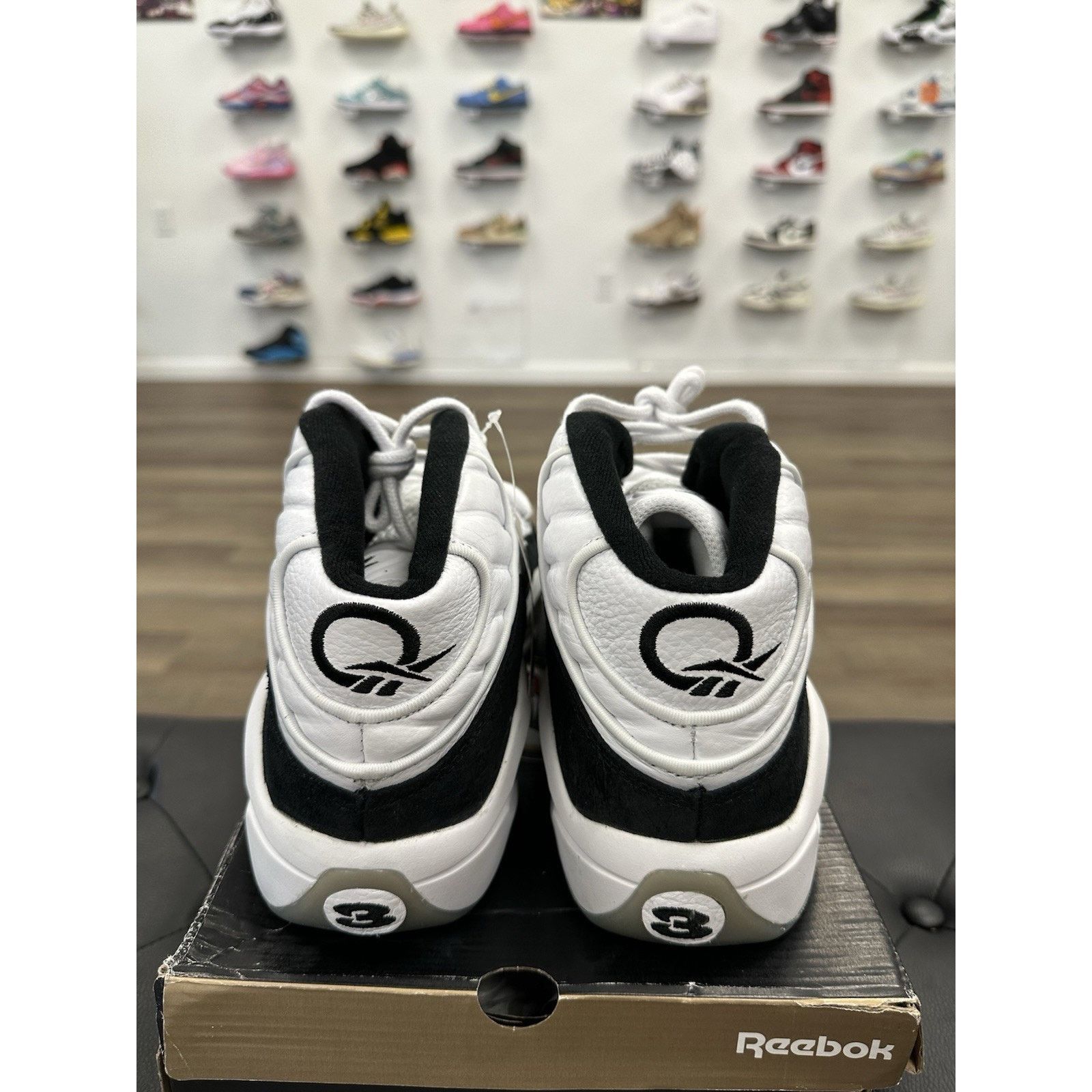 Reebok Size 12 - Reebok Question Mid White Black Size US 12 / EU 45 - 5 Thumbnail