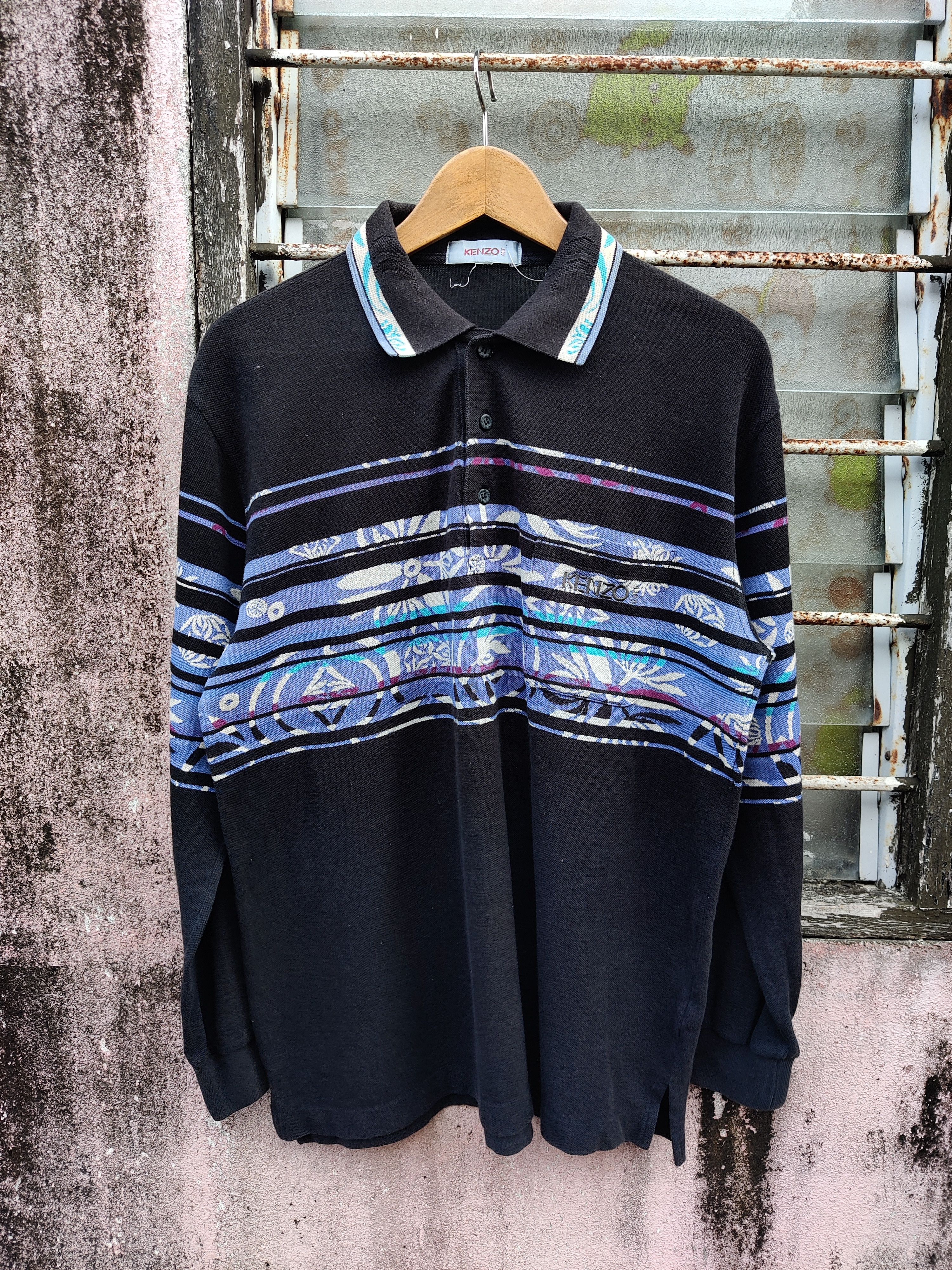 Kenzo 🔥Best Offer🔥 Vintage Kenzo Golf Paisley Stripes Shirt Size US L / EU 52-54 / 3 - 2 Thumbnail