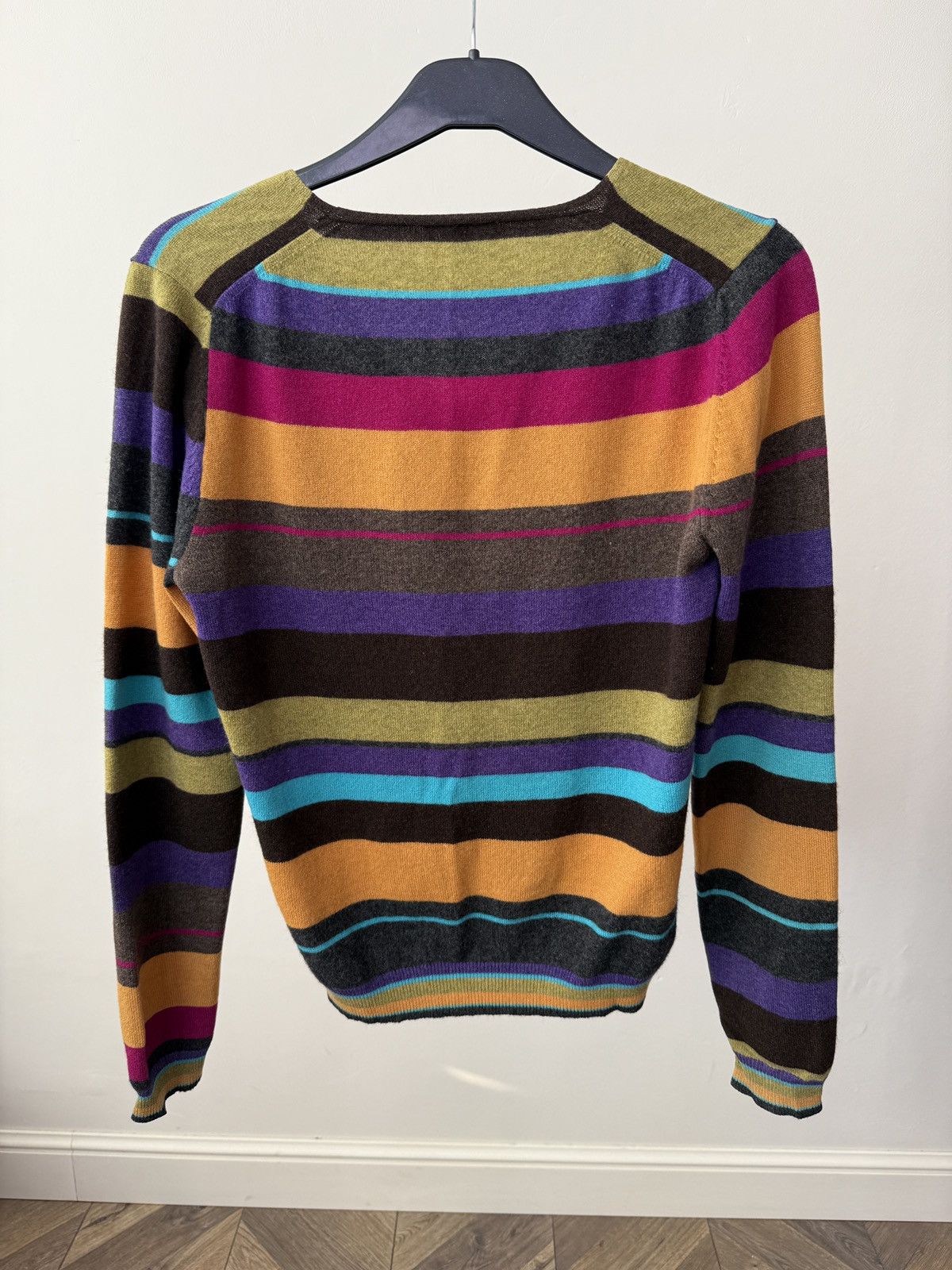 Etro Vintage Etro Milano V-Neck Striped women’s Sweater Size M / US 6-8 / IT 42-44 - 6 Thumbnail