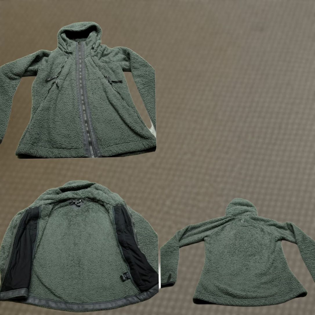 Vintage Kuhl Jacket Womens Medium Green Hooded Sherpa Fleece Full Zip Outdoor Pockets Size M / US 6-8 / IT 42-44 - 1 Thumbnail