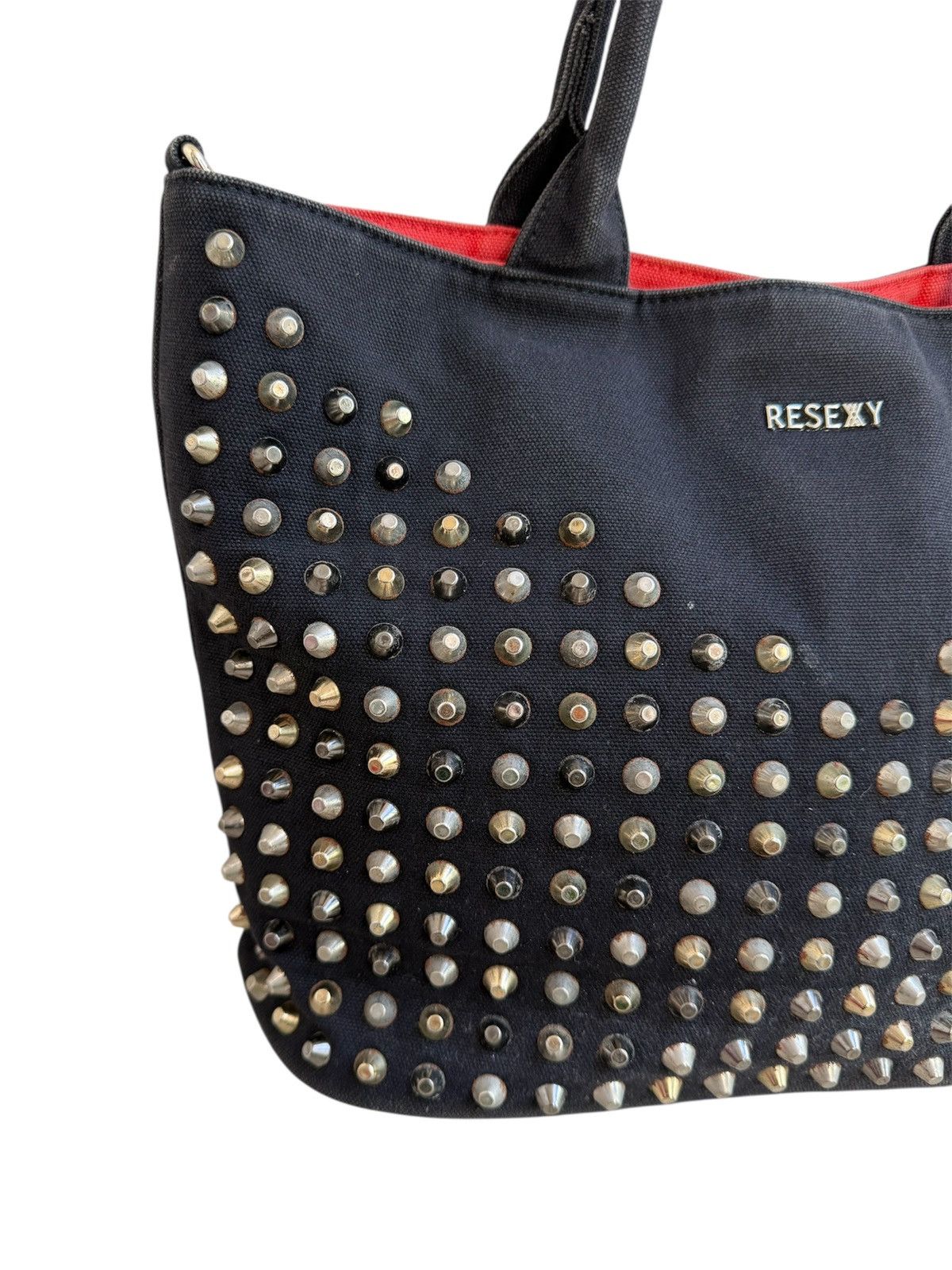 Seditionaries JAPAN BRAND RESEXY SHOULDER BAG STUDDED CANVAS BAG RARE Size ONE SIZE - 4 Thumbnail