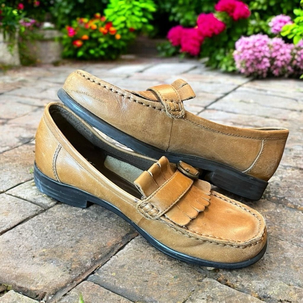 Vintage Y2K Earth Spirit Princeton Buckle Tassel Leather Loafers 7 Size US 7 / IT 37 - 1 Thumbnail