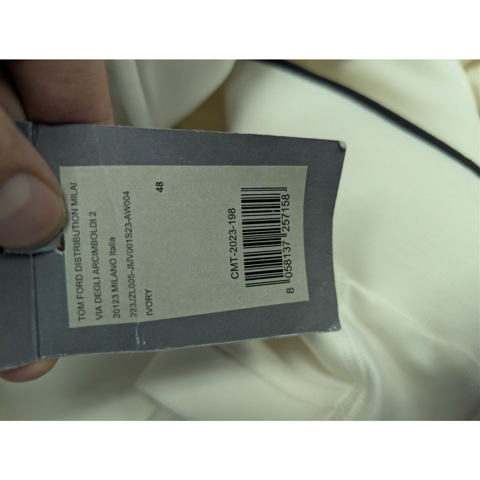 Tom Ford o1rshd1 Piping Detail Sports Jacket in Ivory Size US M / EU 48-50 / 2 - 22 Thumbnail