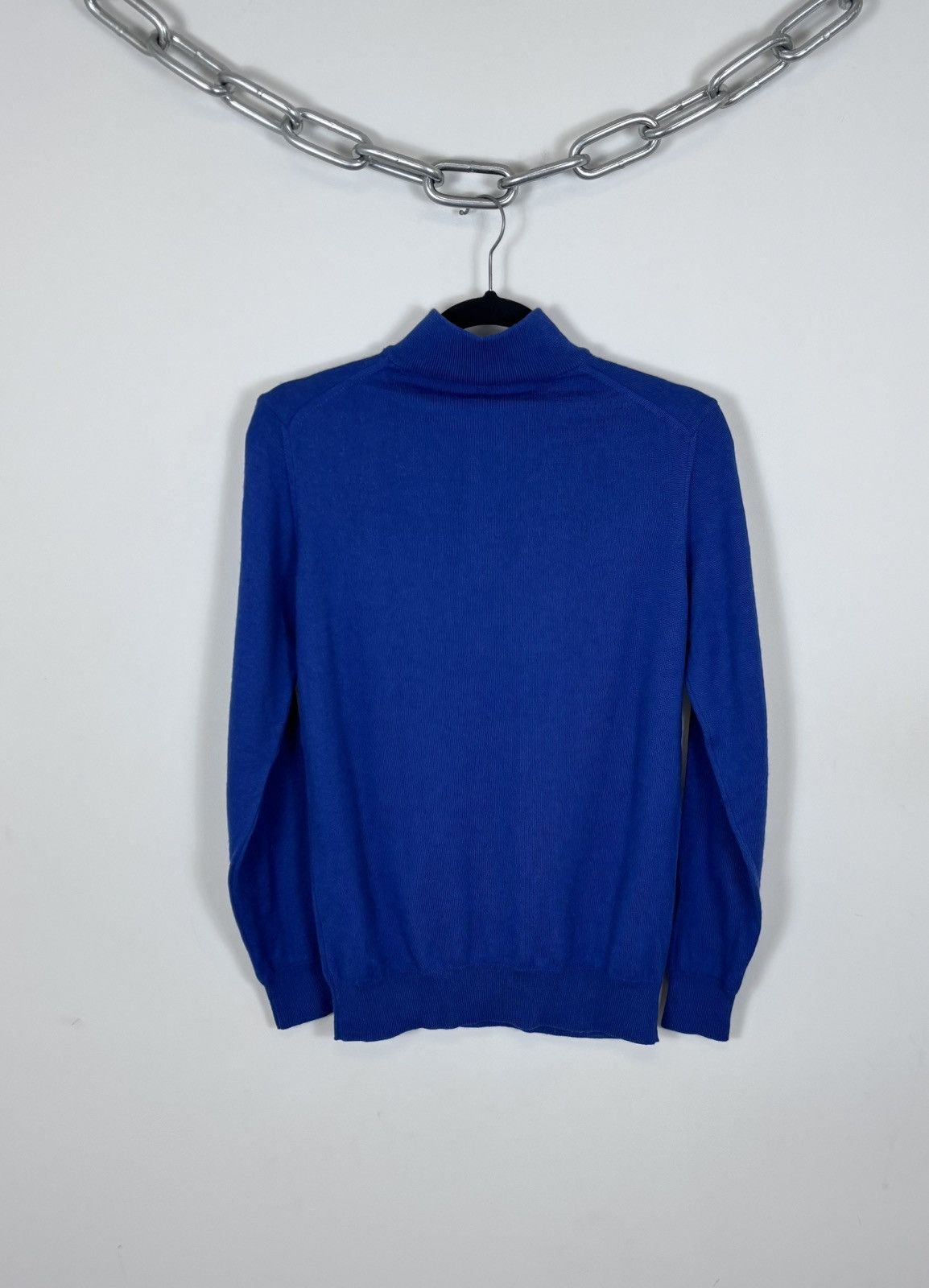 Cavalli Class Roberto Cavalli Class Blue Knit Acrylic Wool 1/4 Zip Sweater Size US XS / EU 42 / 0 - 14 Thumbnail