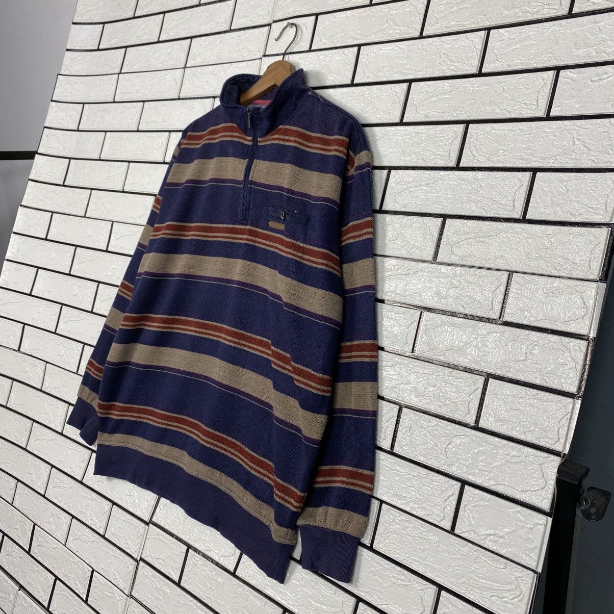 Japanese Brand Vintage Sweatshirt Striped Nicole Morrison Issey Miyake Size US L / EU 52-54 / 3 - 3 Thumbnail