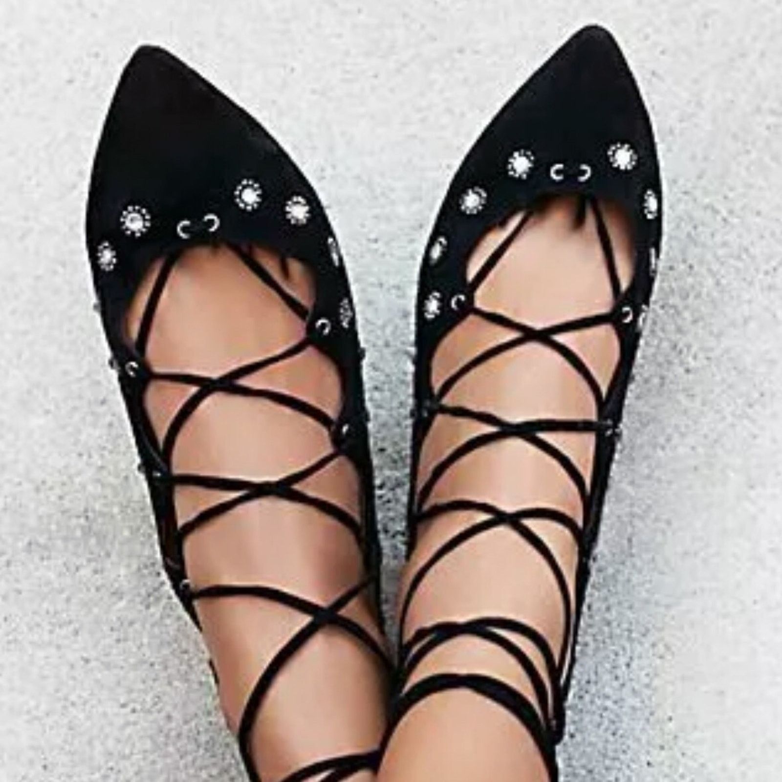 Free People Jeffrey Campbell Free People Sparkle Black Suede Pumps Sz 8 Size US 8 / IT 38 - 2 Thumbnail