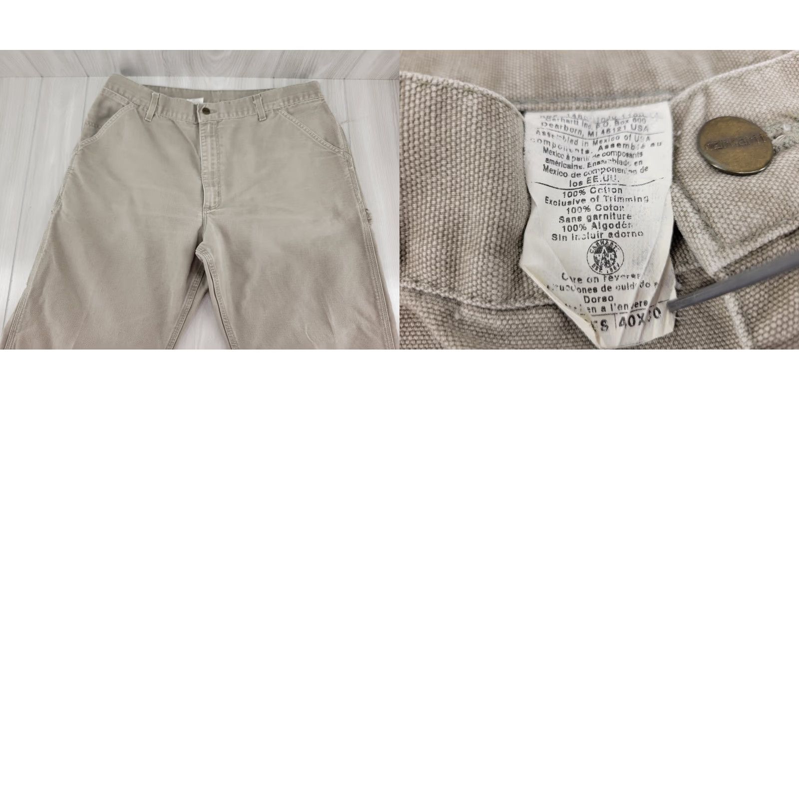 Carhartt Carhartt Jeans Gray Mens 38x29 Dungaree Fit 40x30 Regular Zip Inseam 29 Straight Vintage No Size US 38 / EU 54 - 8 Thumbnail