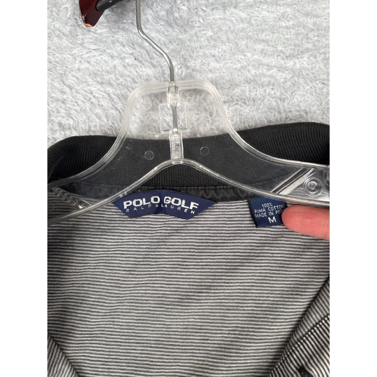 Ralph Lauren Polo Ralph Lauren Men's Polo Shirt Medium Black White Stripe 100% Cotton Activewear Size US M / EU 48-50 / 2 - 7 Thumbnail