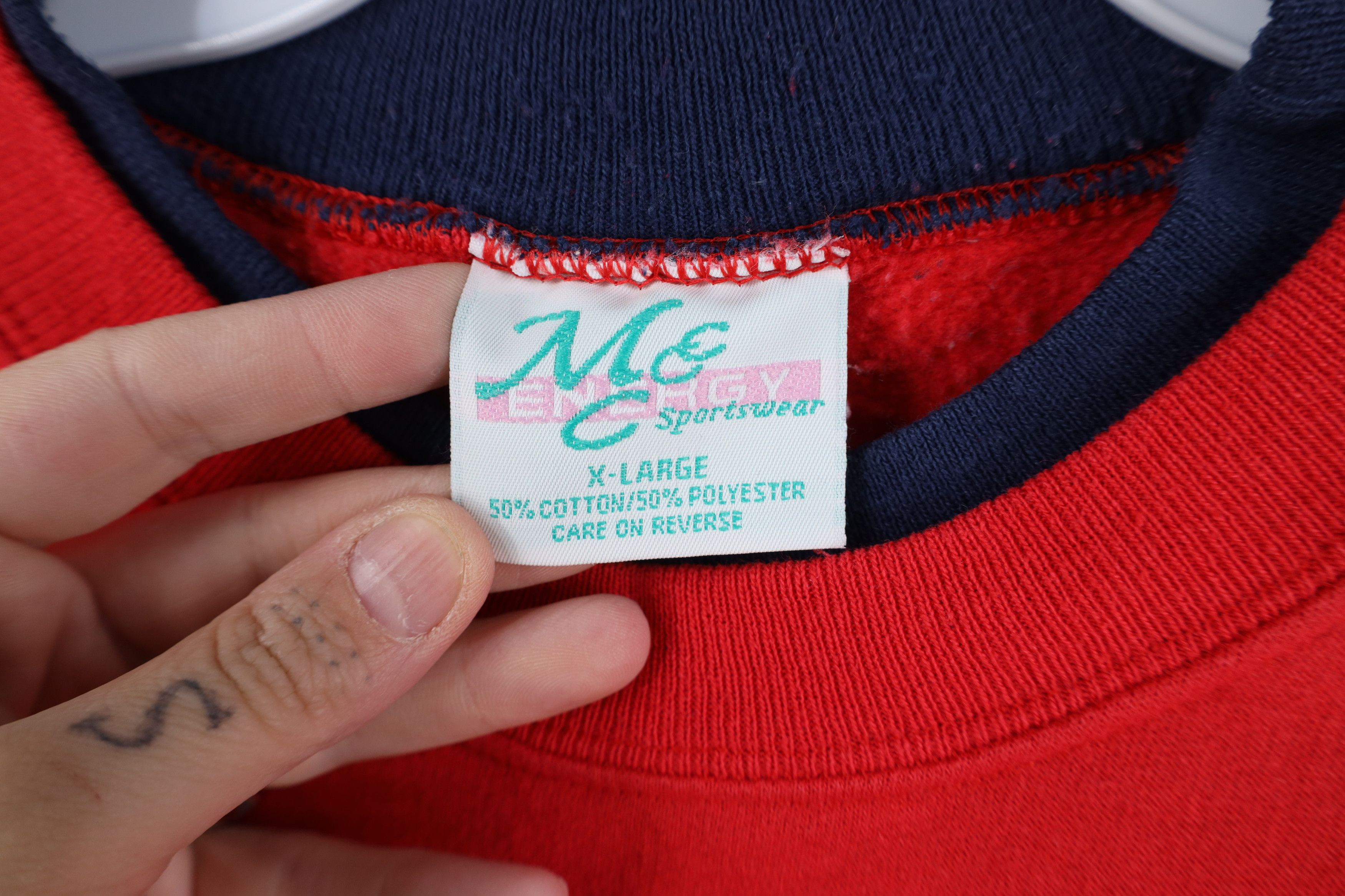 Vintage Vintage 90s Streetwear Christmas Holidays Cat Sweatshirt Size XL / US 12-14 / IT 48-50 - 10 Thumbnail