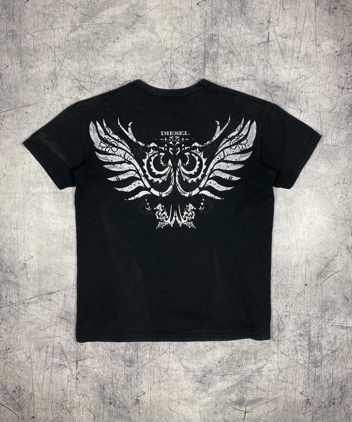 Diesel Vintage Diesel Archival Graphic Wing T-Shirt Faded Black Size US L / EU 52-54 / 3 - 2 Thumbnail