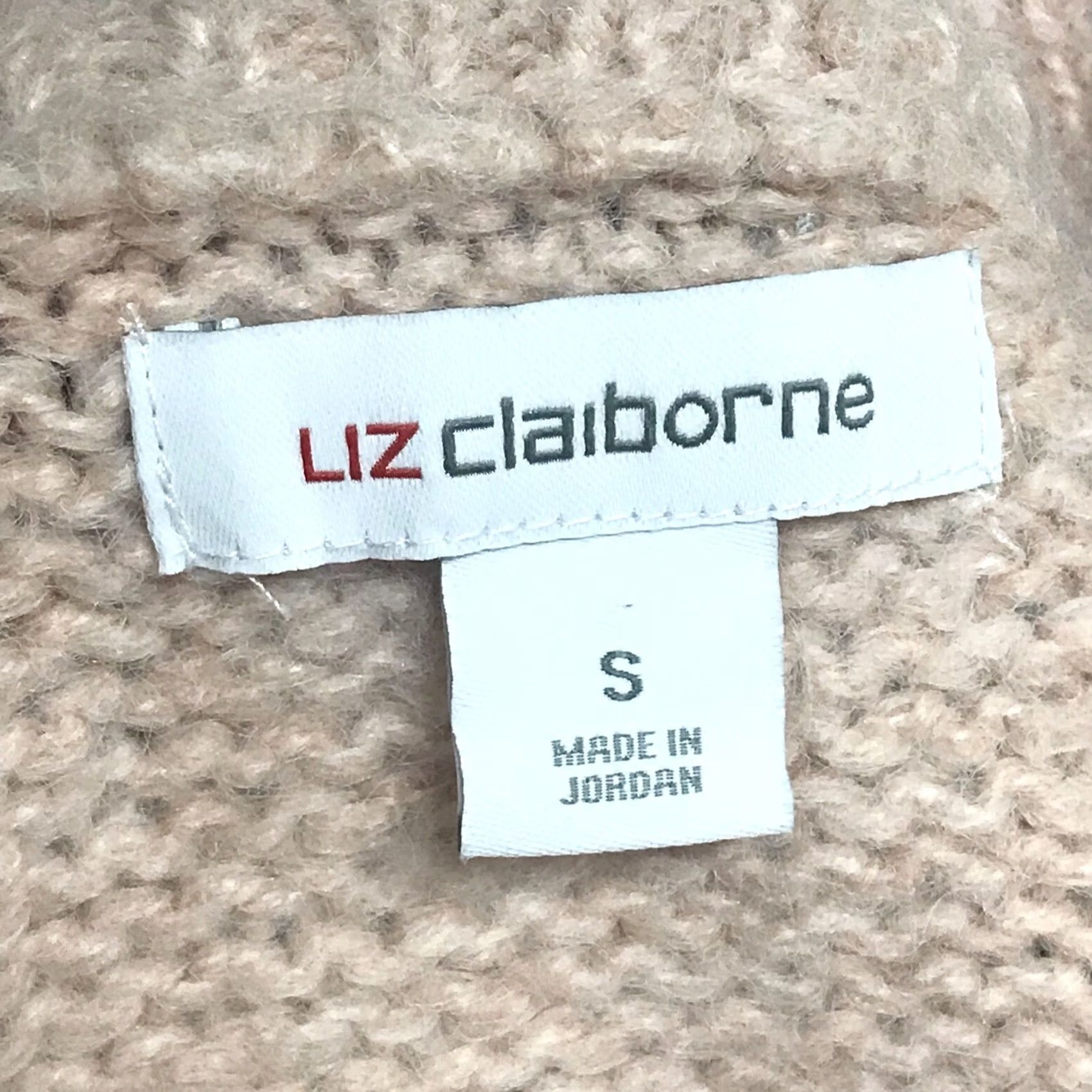 Liz Claiborne Liz Claiborne Women Pink Rose Quartz Geometric Ribbed Knit V-Neck Sweater S Size S / US 4 / IT 40 - 2 Thumbnail