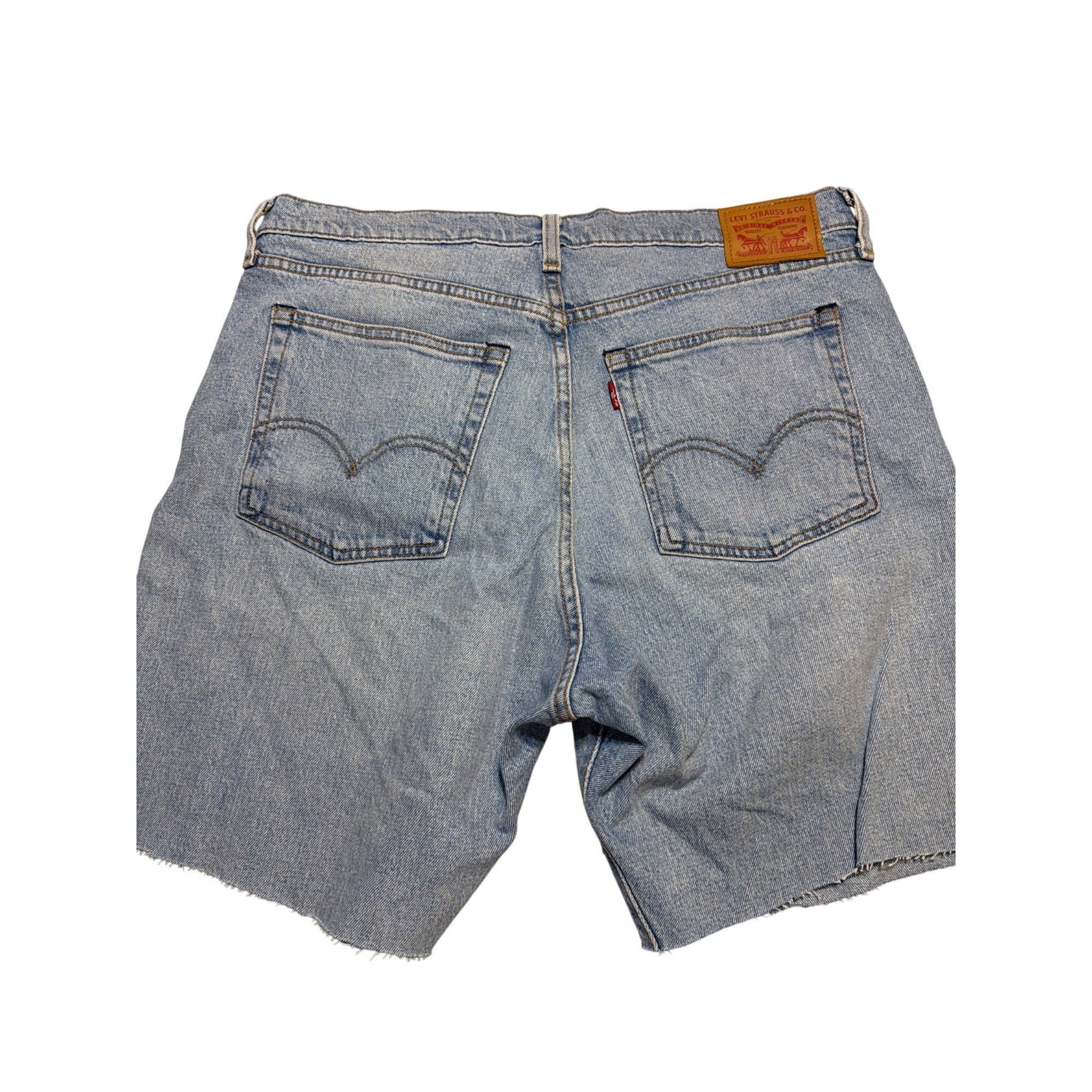 Levi's Levis Wedgie Straight Denim Cutoff Blue Jeans Shorts Button Size 24" / US 00 / IT 34 - 4 Thumbnail