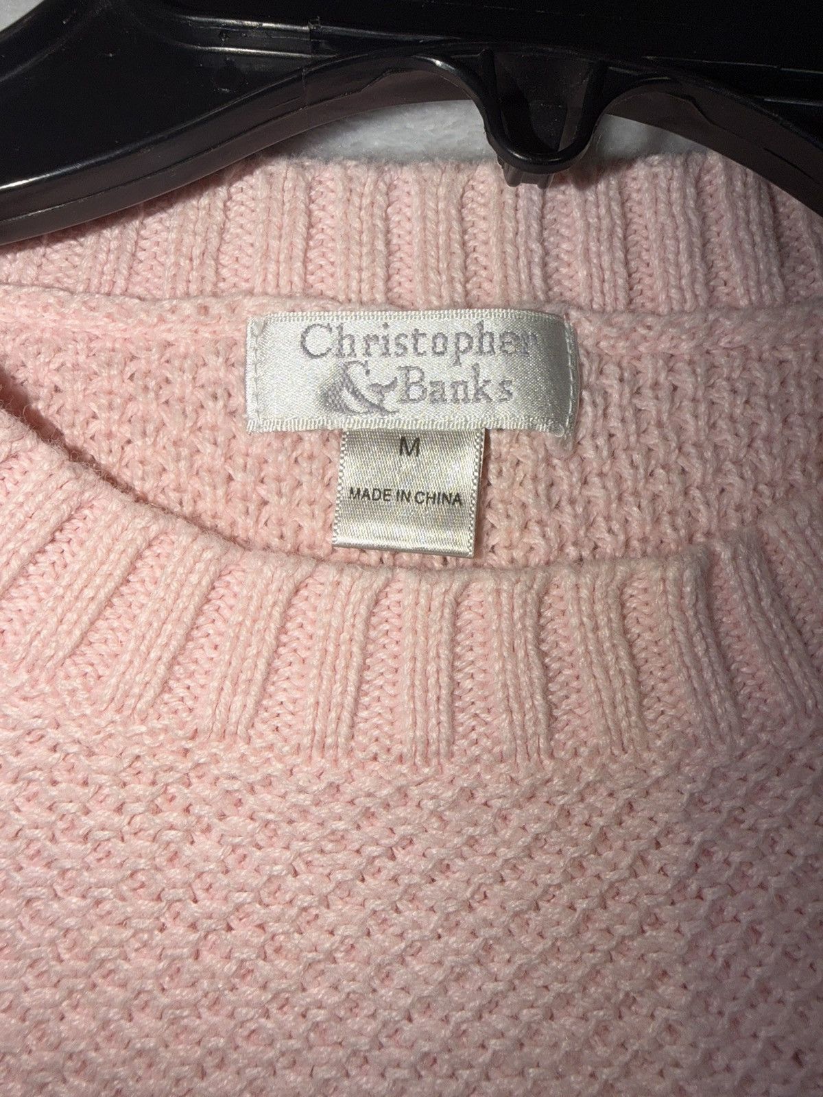 Other Vintage Christopher & Banks Pastel Pink Striped Sweater Size M / US 6-8 / IT 42-44 - 4 Thumbnail