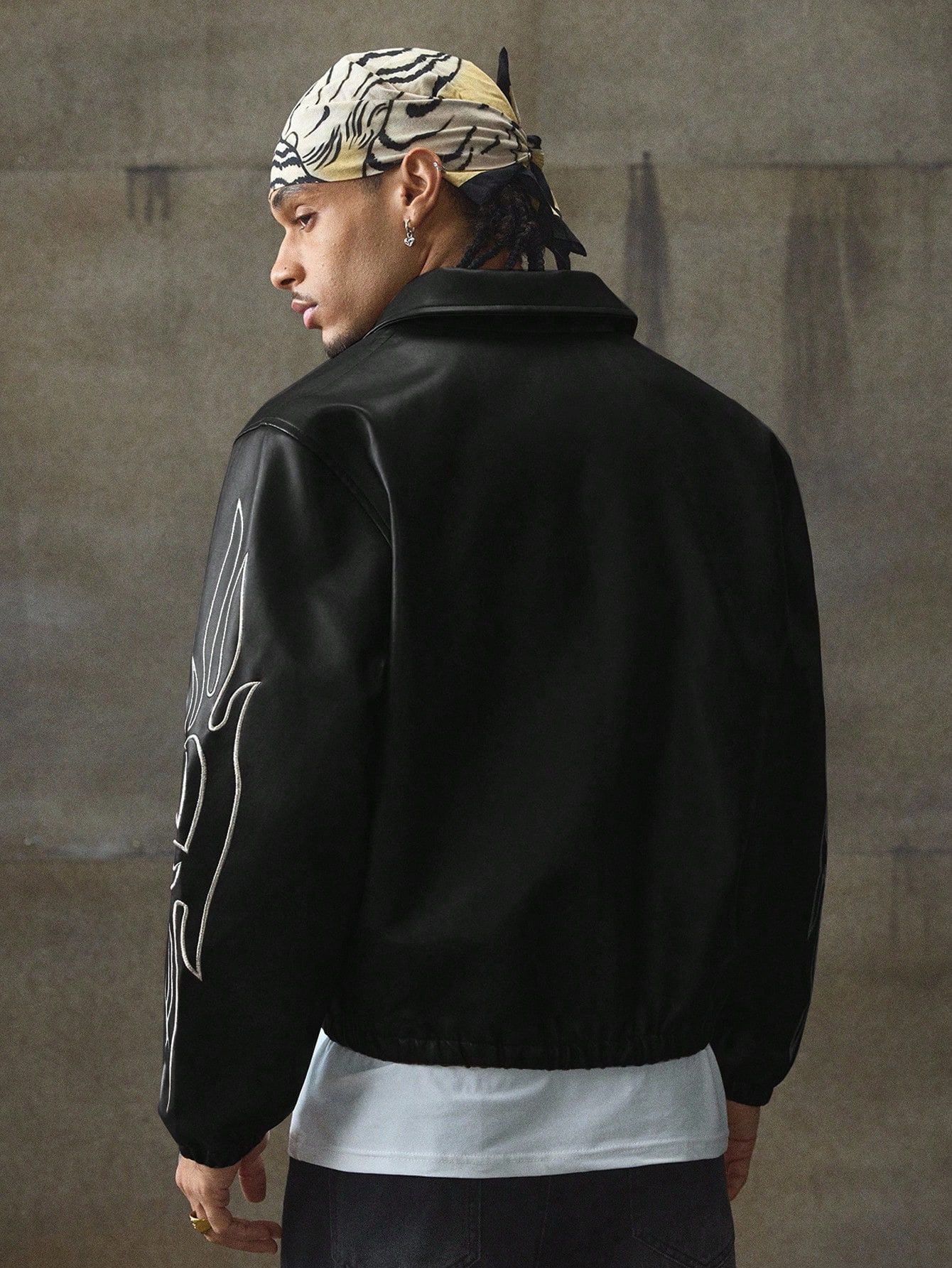 Other Flame Design Faux Leather Jacket – Black 🖤 Size US S / EU 44-46 / 1 - 4 Thumbnail