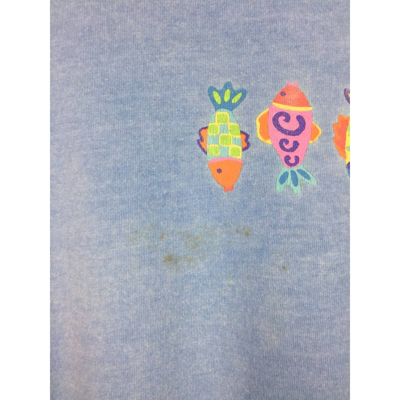 Vintage Vtg Fresh Produce Made In Usa Marine Fish Graphic Tee Size US L / EU 52-54 / 3 - 4 Thumbnail