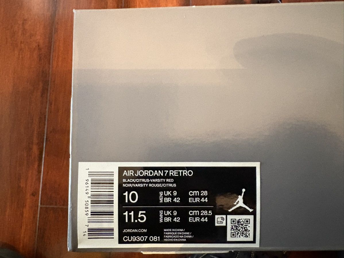 Jordan Brand Jordan 7 Citrus DEADSTOCK Size US 10 / EU 43 - 7 Thumbnail