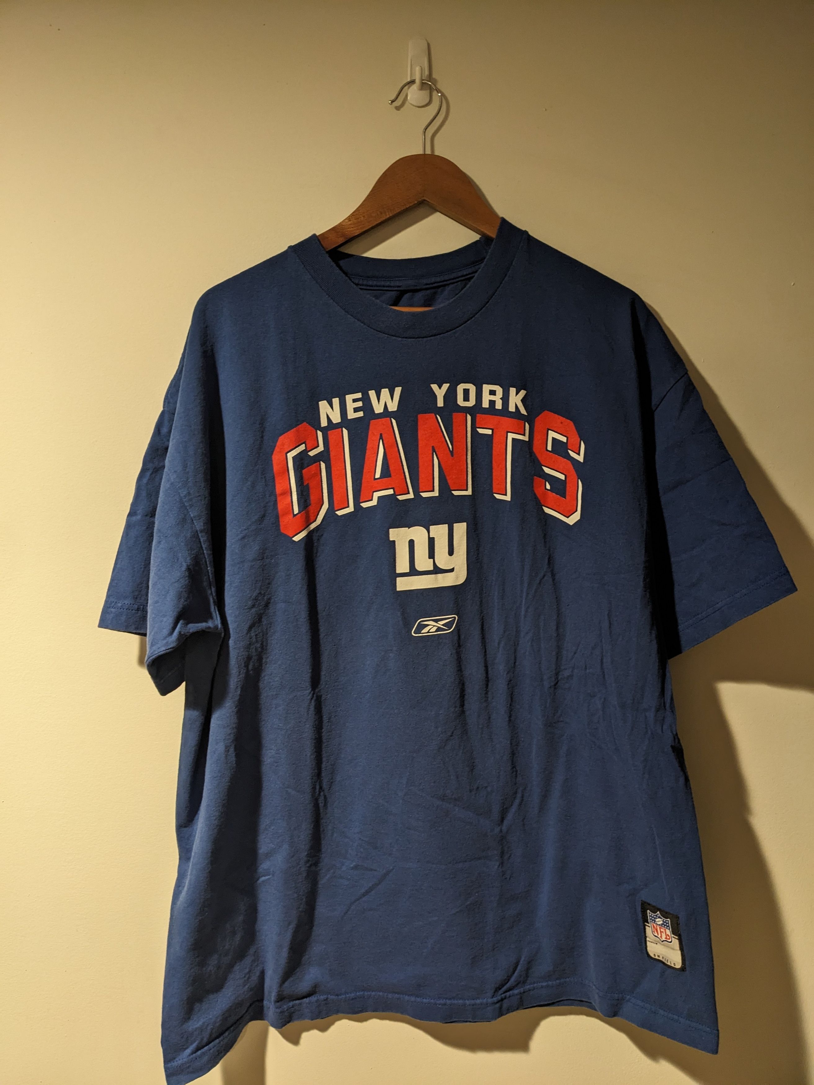 NFL × Vintage Vintage Y2K New York Giants Reebok NFL Football T-Shirt Size US XXL / EU 58 / 5 - 1 Thumbnail