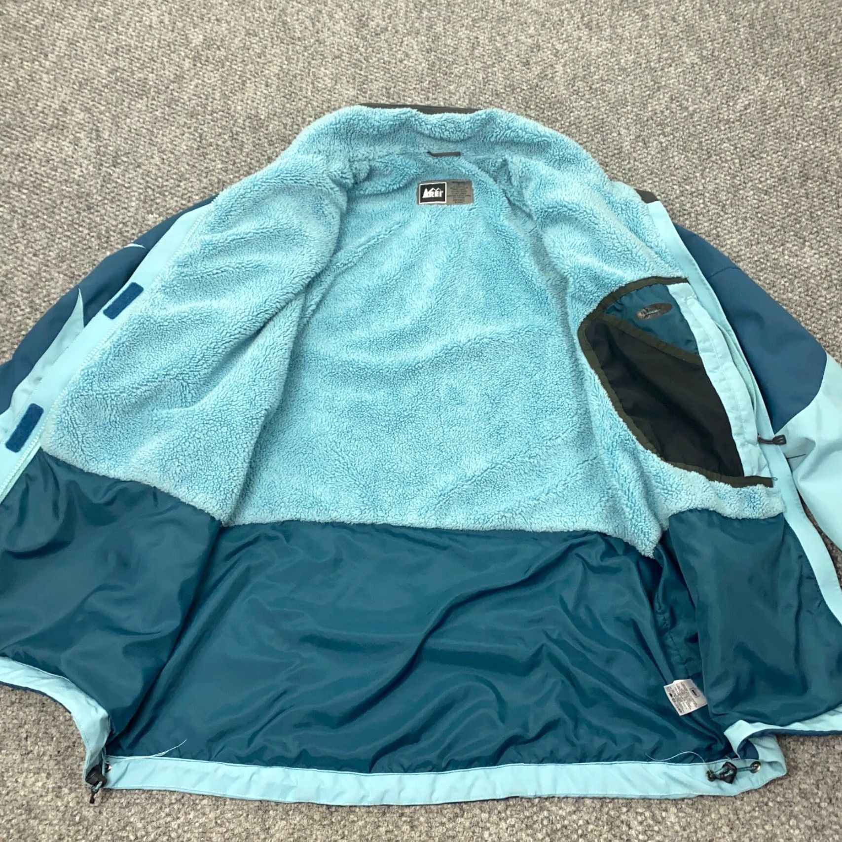 Vintage REI Jacket Womens Medium Blue E1 Elements Winter Coat Fleece Lined Inter Pockets Full Zip Lined Pockets Plaid Casual Travel Size M / US 6-8 / IT 42-44 - 5 Thumbnail