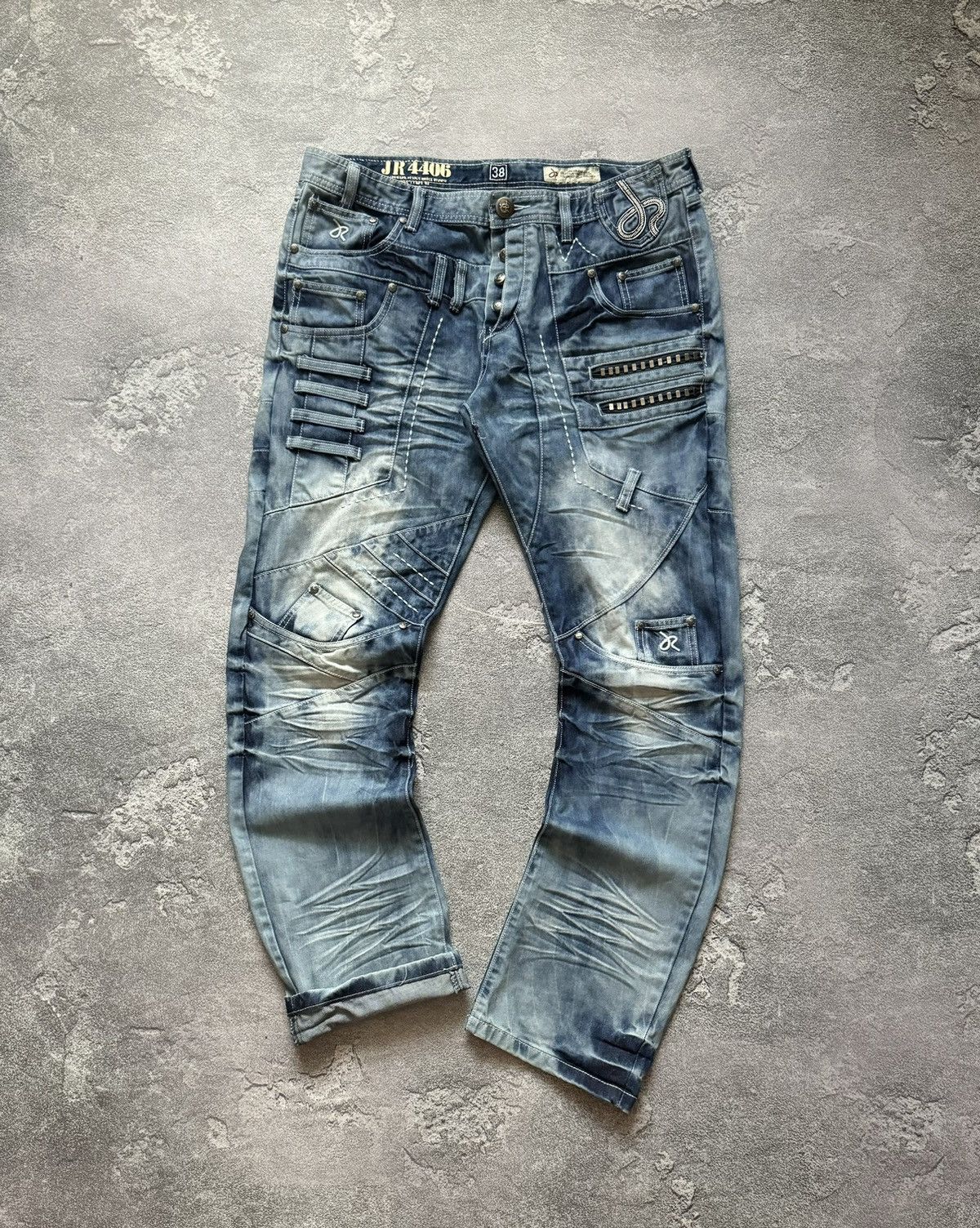 Japanese Brand JapRag By Okusama zaniki cargo denim pant trouser Jean Japan Size US 38 / EU 54 - 2 Thumbnail
