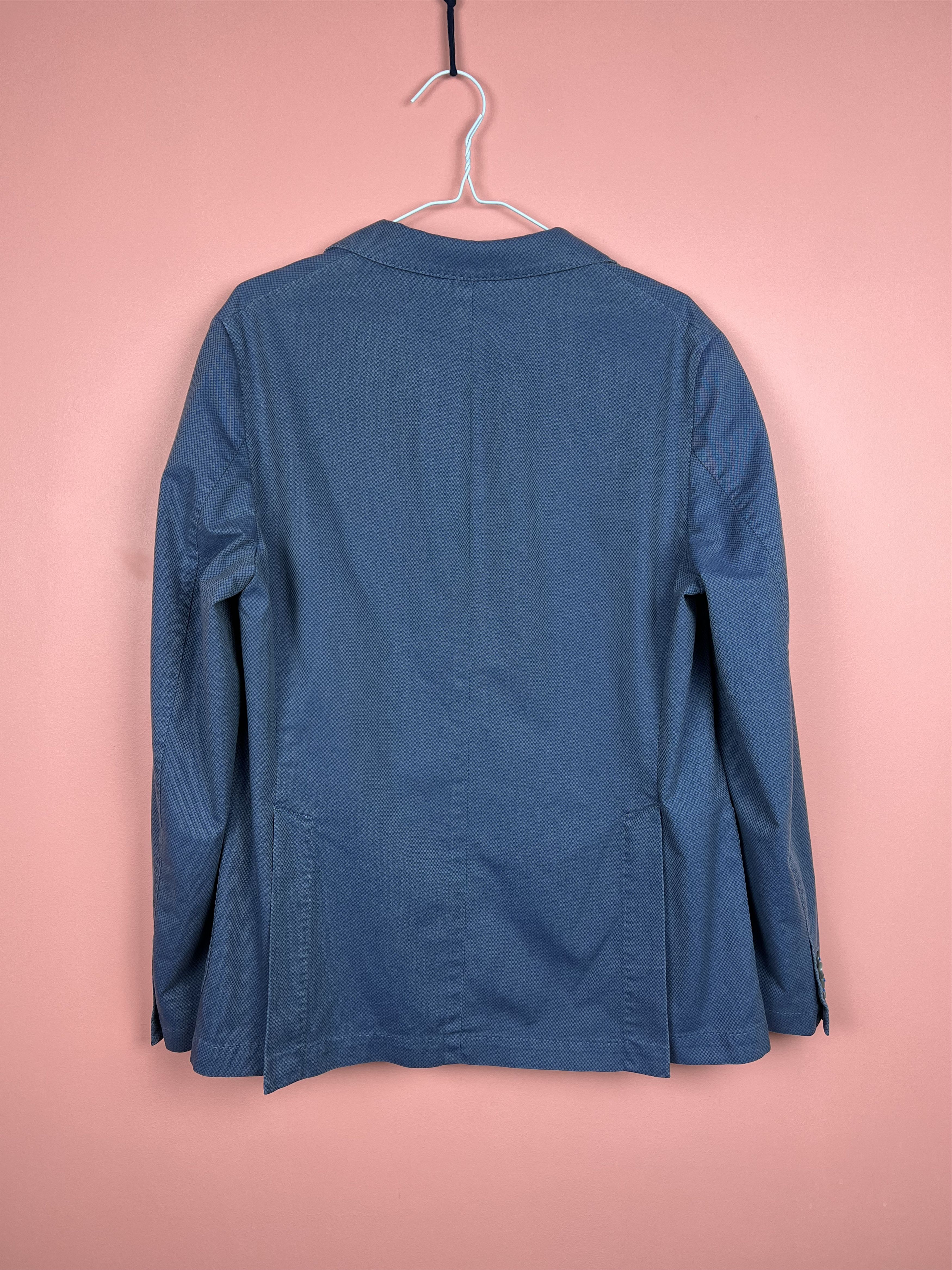 Manuel Ritz Manuel Ritz men's blue blazer cotton luxury Size 52R - 10 Thumbnail