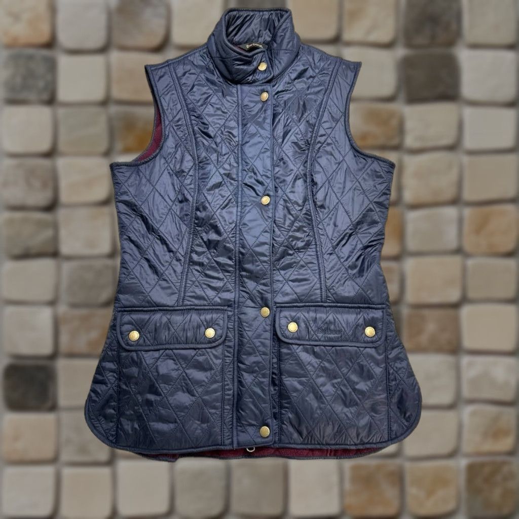 Barbour Barbour Vest Womens 6 Blue Full Zip Quilted Puffer Size M / US 6-8 / IT 42-44 - 1 Thumbnail