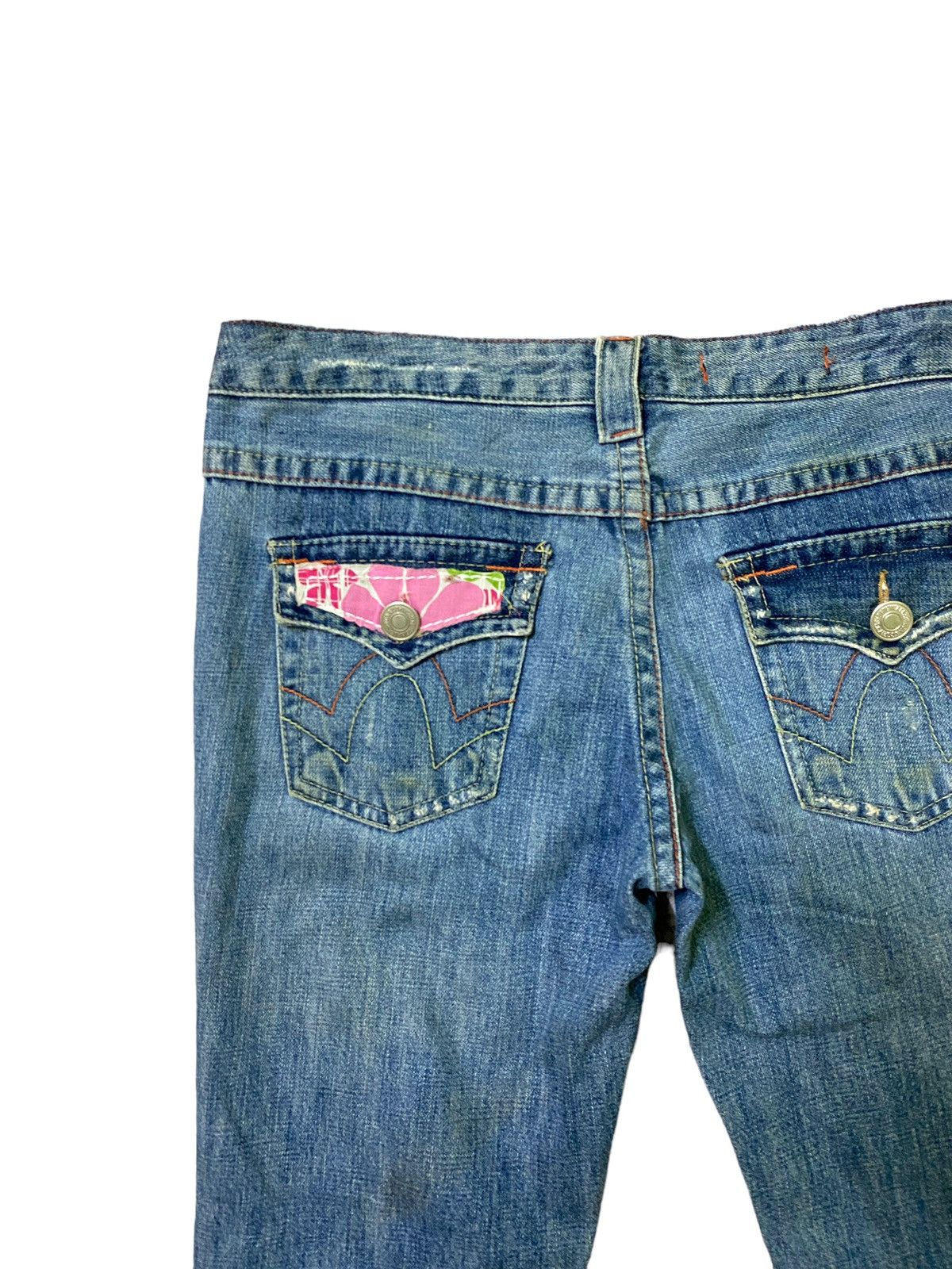Japanese Brand × Vintage FLARED💥 SISTEMATIC DISTRESSED PATCHES BOOTCUT DENIM JEANS Size US 30 / EU 46 - 10 Thumbnail