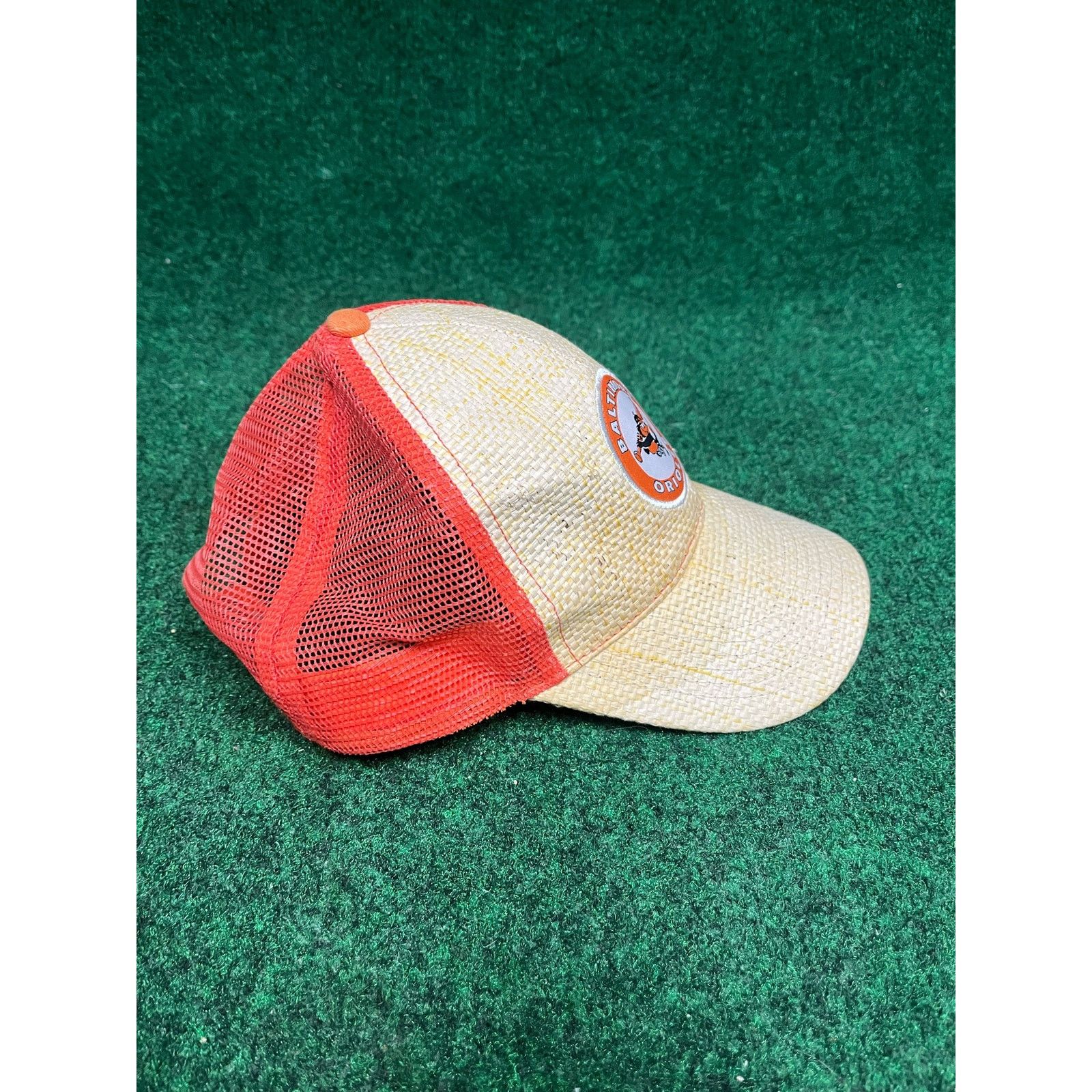 MLB Baltimore Orioles MLB Straw Trucker Hat Adjustable OSFA Size ONE SIZE - 3 Thumbnail