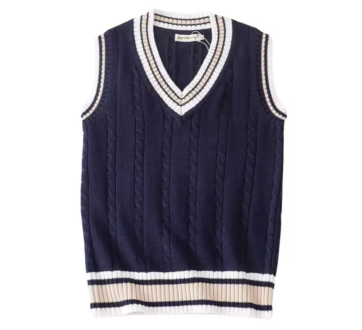 Japanese Brand Vintage Retro Sweater Vest Men Thicken V-neck Knitwear Size US XXL / EU 58 / 5 - 5 Thumbnail