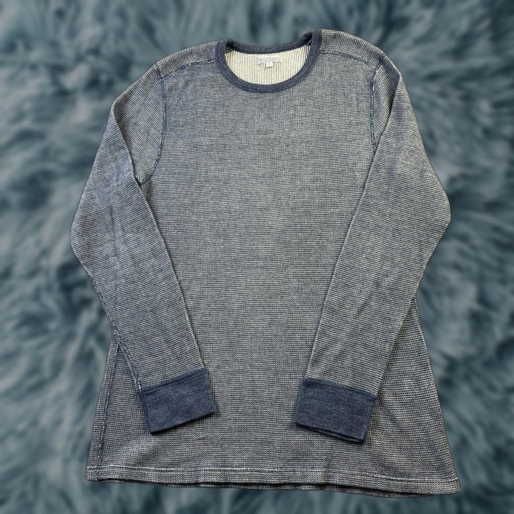J.Crew J.CREW Shirt XL Wallace & Barnes Mens Blue Thermal Waffle Crew Neck Cotton Knit Vintage? No (revised: Non-vintage) Size US XL / EU 56 / 4 - 1 Thumbnail