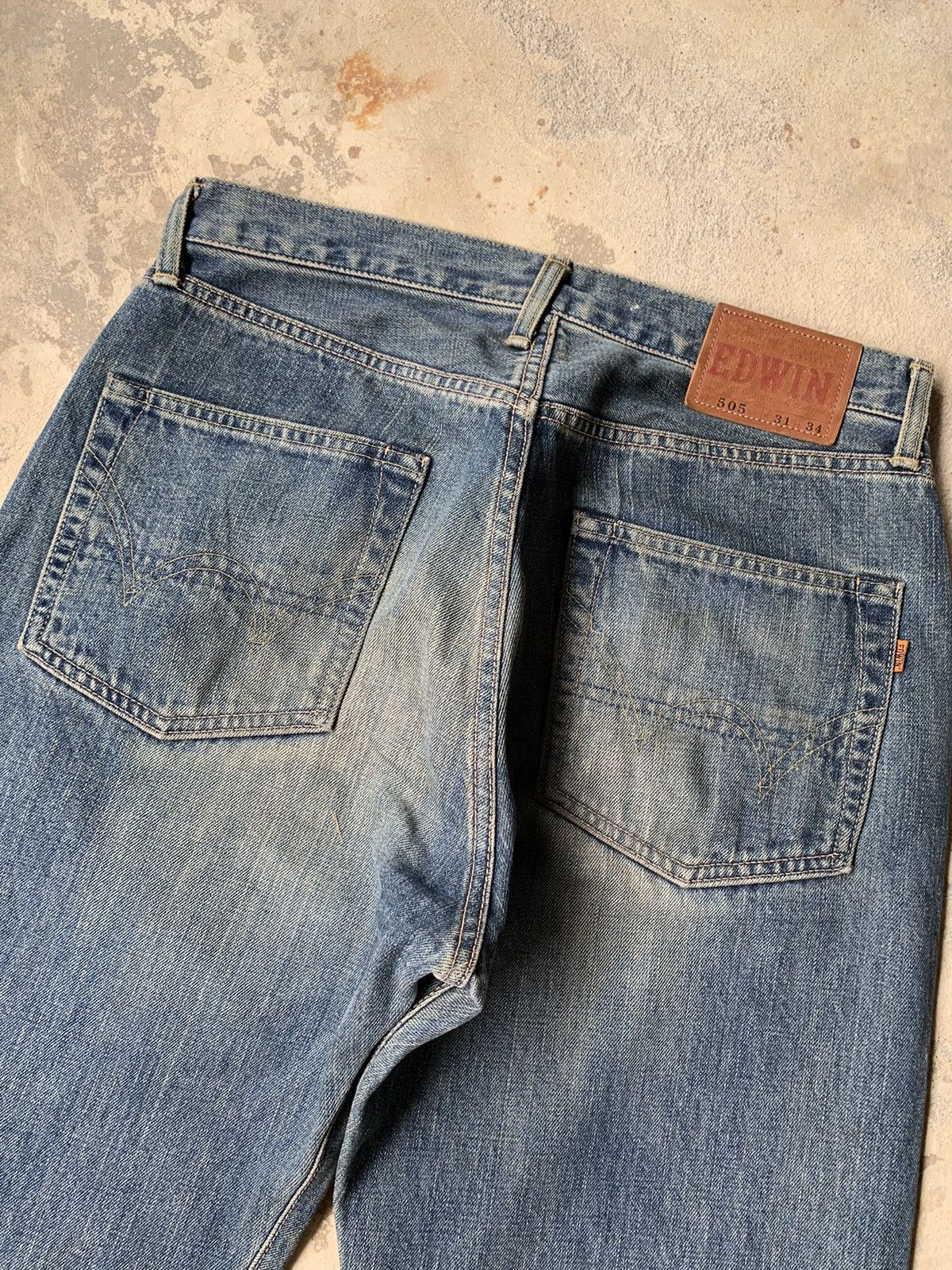 Edwin × Vintage Edwin 505 Redline Selvedge Distressed Denim Size US 31 - 7 Thumbnail