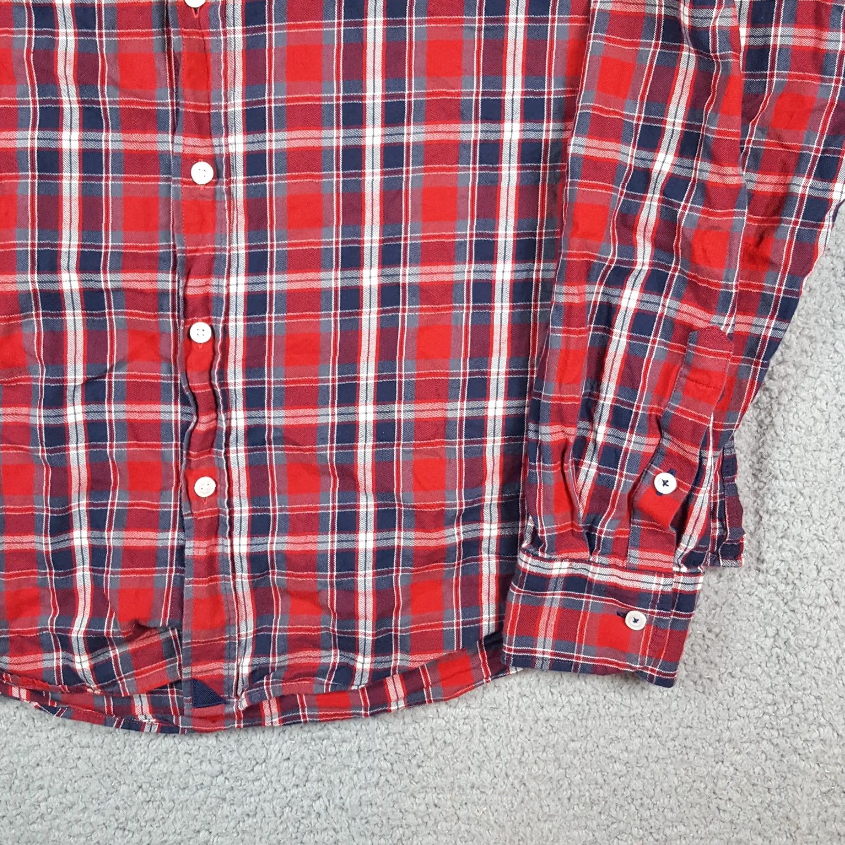 UNTUCKit VINTAGE UNTUCKit Red Plaid Flannel Shirt Men’s XL Button Up Collared Lumberjack 90s Casual Western Size US XL / EU 56 / 4 - 3 Thumbnail
