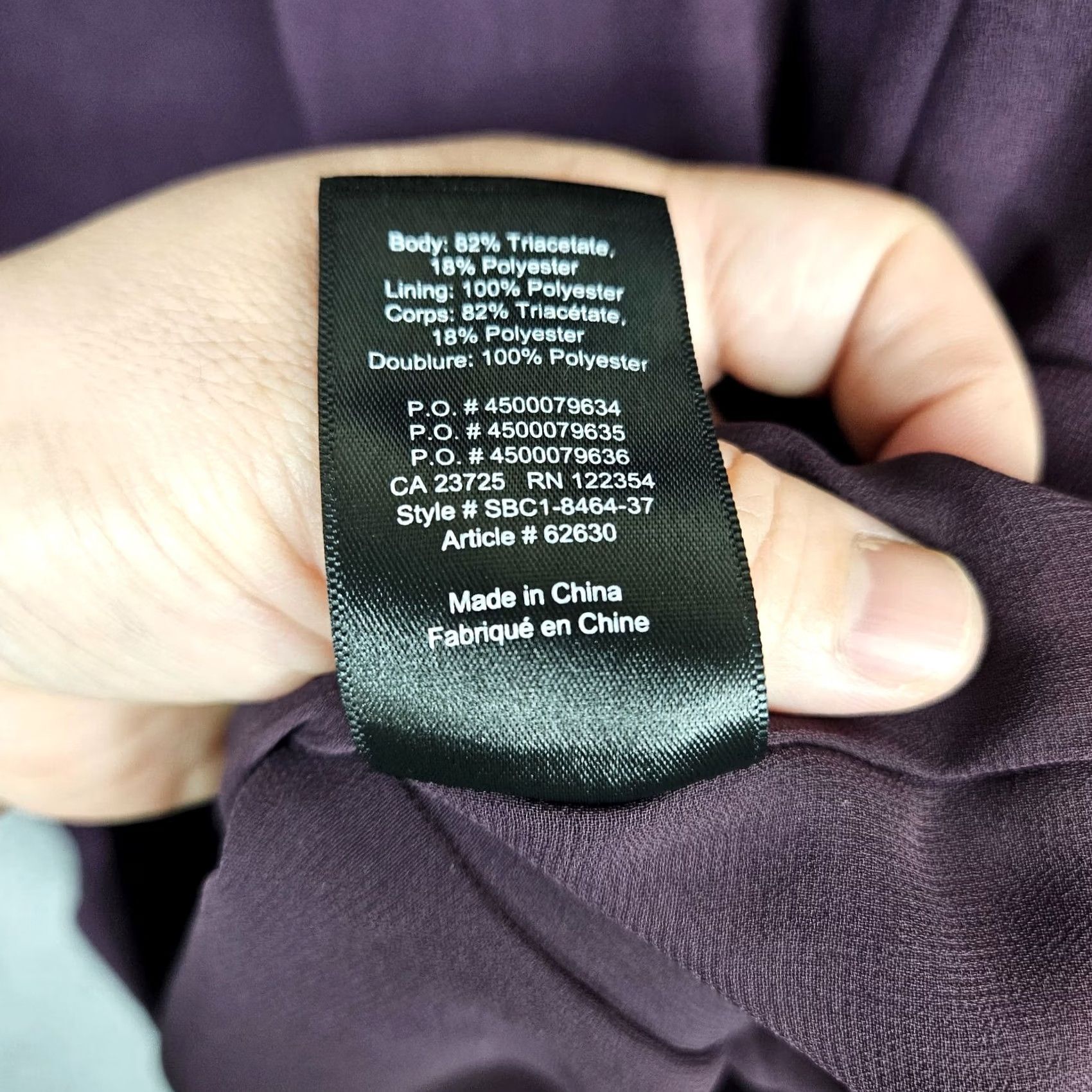 Vintage Babaton Women's Plum Purple Short Sleeve Zip Back Dress 00 Size Regular A-Line Size 24" / US 00 / IT 34 - 6 Thumbnail