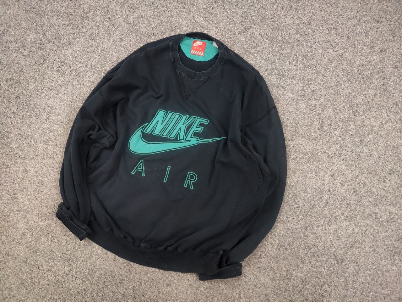 Nike Vintage 80s Nike Air Embroidered Crewneck Blue Sweatshirt Size US M / EU 48-50 / 2 - 3 Thumbnail