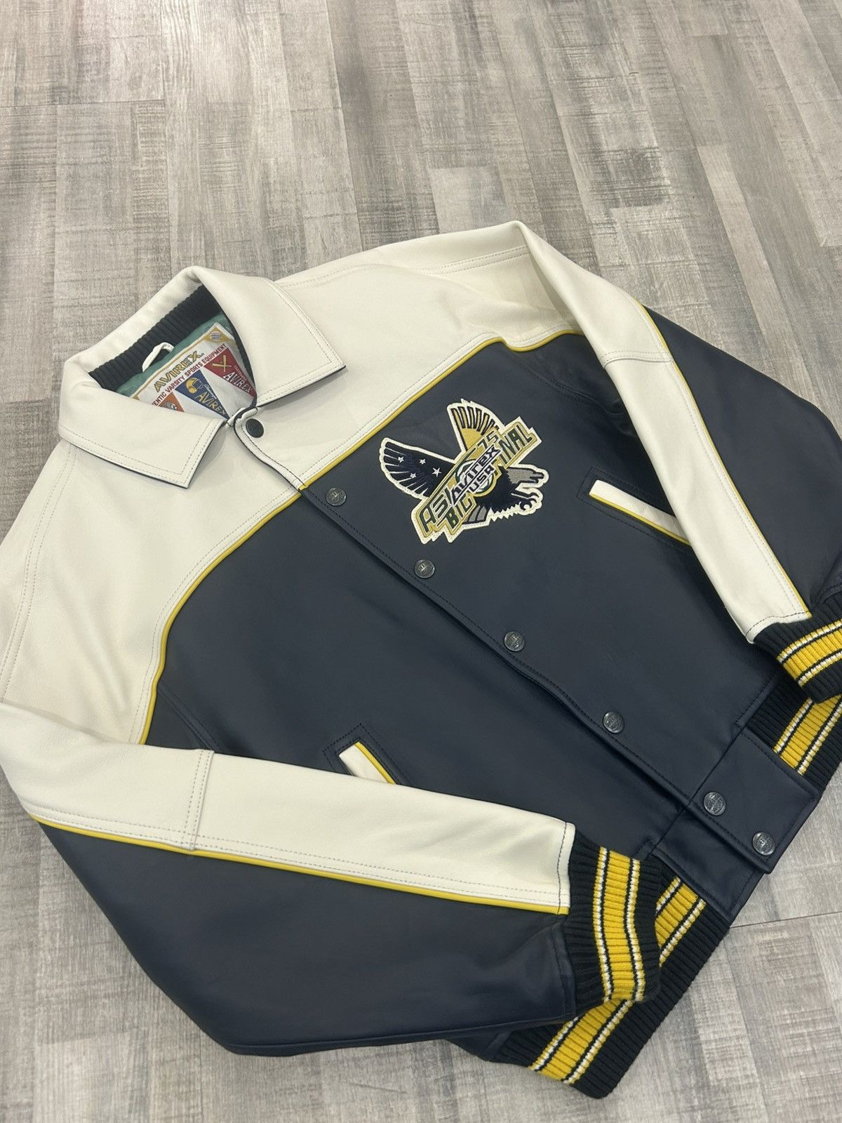 Avirex Avirex American Soccer League Leather Jacket Size US M / EU 48-50 / 2 - 2 Thumbnail