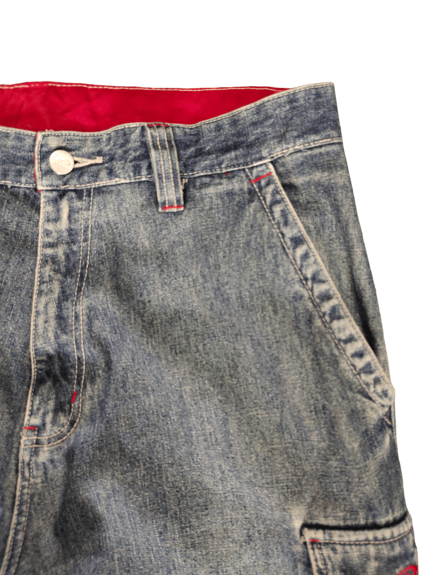 Japanese Brand Baggy Jeans Piko Cargo Wide Leg Denim Y2k Jnco Streetwear Size US 34 / EU 50 - 11 Thumbnail
