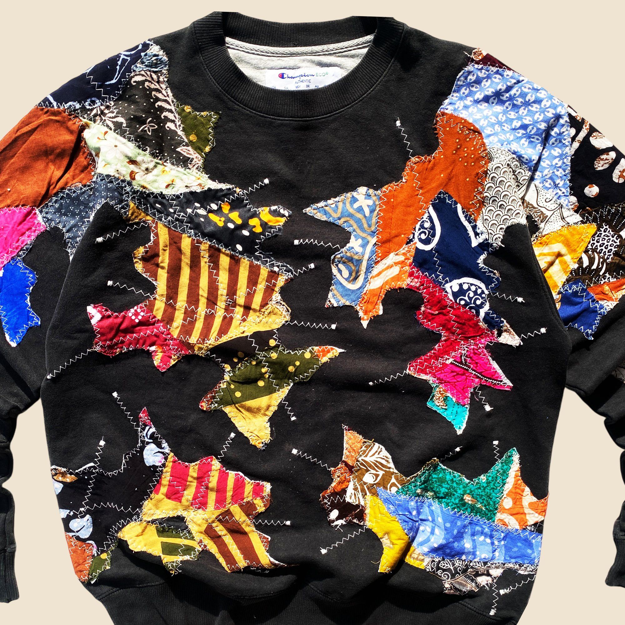 Handmade × Japanese Brand 1 OF 1 REWORKED INDONESIAN BATIK PATCHWORK SWEATSHIRT SIZE M Size US L / EU 52-54 / 3 - 3 Thumbnail