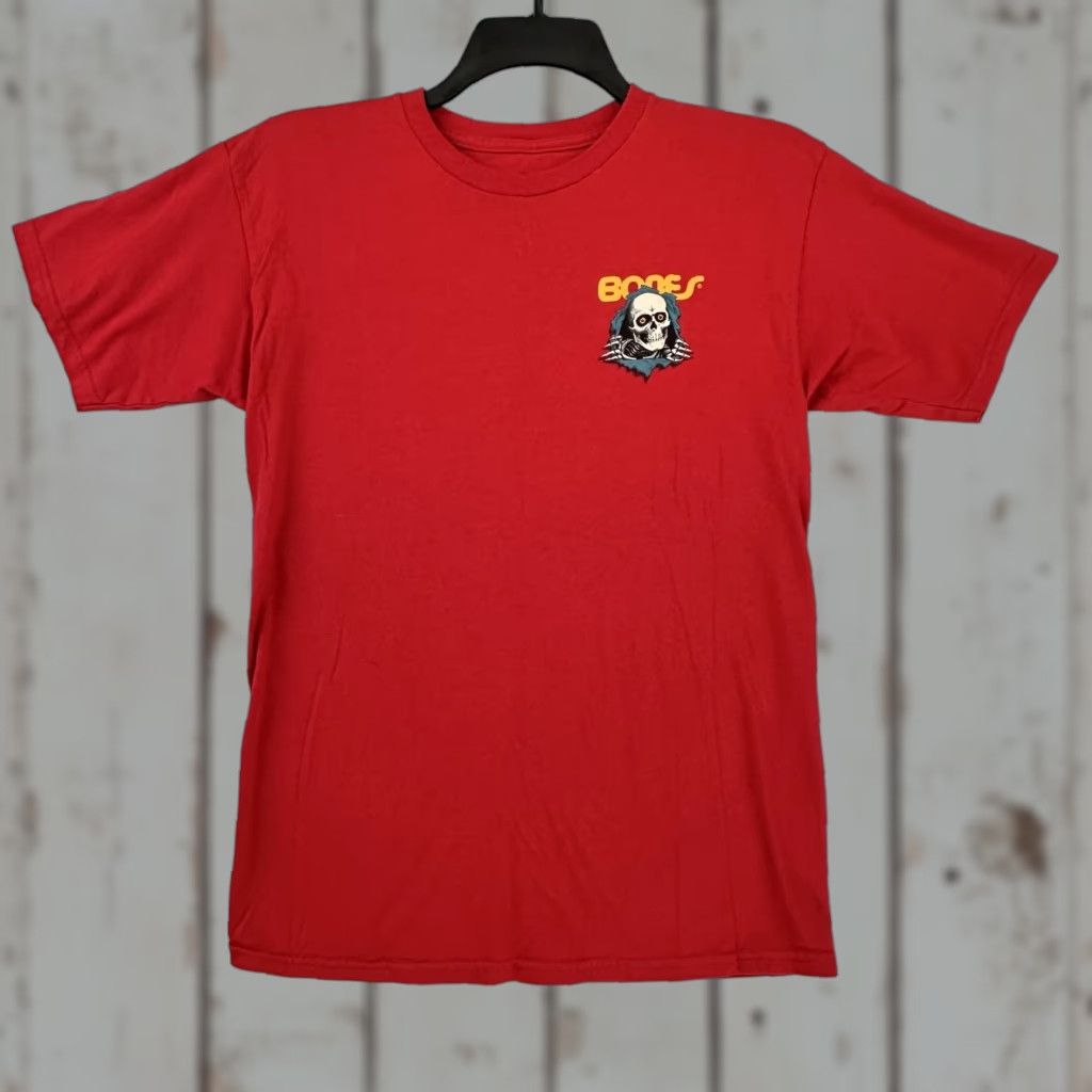 Powell Peralta Powell Peralta Bones Shirt Mens Medium 2009 Skateboard Skeleton Graphic Tee Red Cotton Crew Neck Short Sleeve Vintage No Size US M / EU 48-50 / 2 - 1 Thumbnail