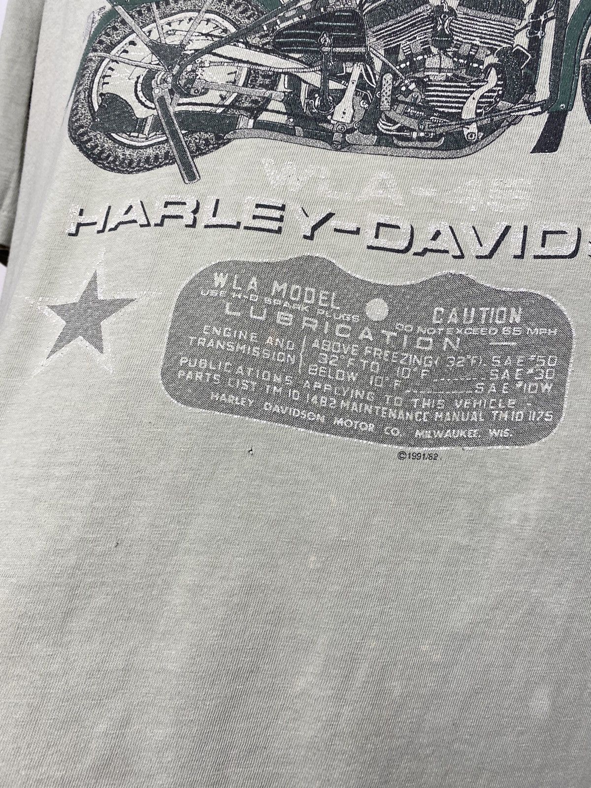 Harley Davidson Rare 1991 Harley Davidson Pearl Harbor distressed t-shirt Size US XL / EU 56 / 4 - 5 Thumbnail