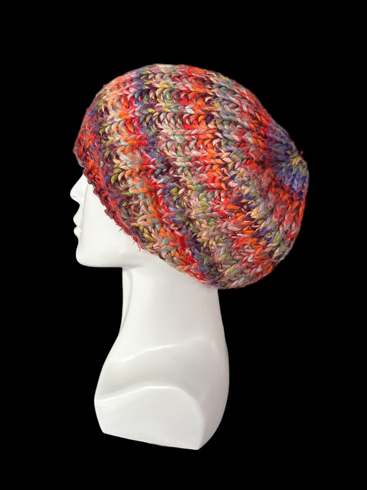 Japanese Brand × Kapital × Vintage Crochet knitted Hippies Style Handmade big Beanie Hats Size ONE SIZE - 3 Thumbnail