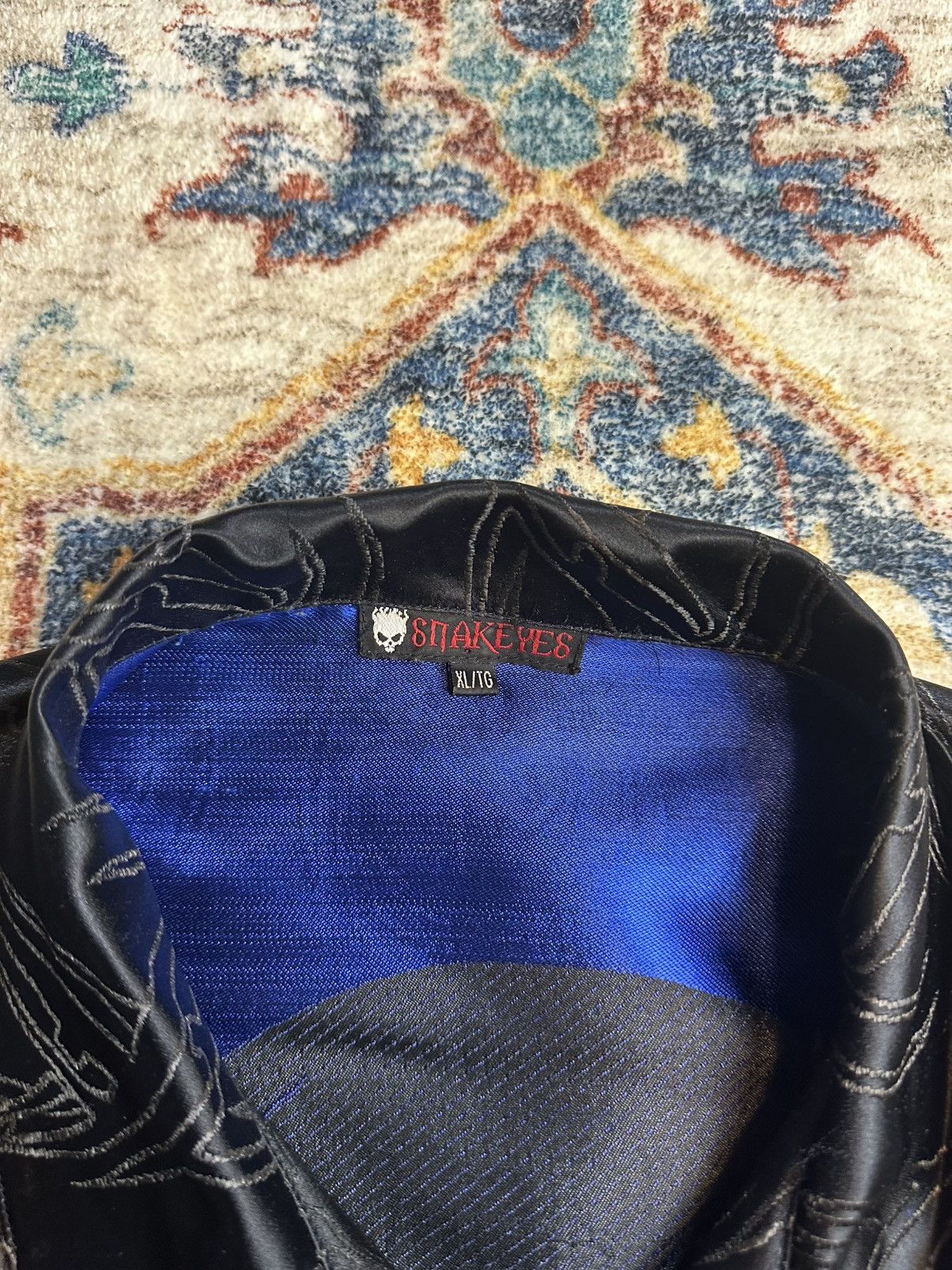 Vintage Vintage Y2K Snake Eyes Skull All Over Print Button-up Shirt Size US XL / EU 56 / 4 - 3 Thumbnail
