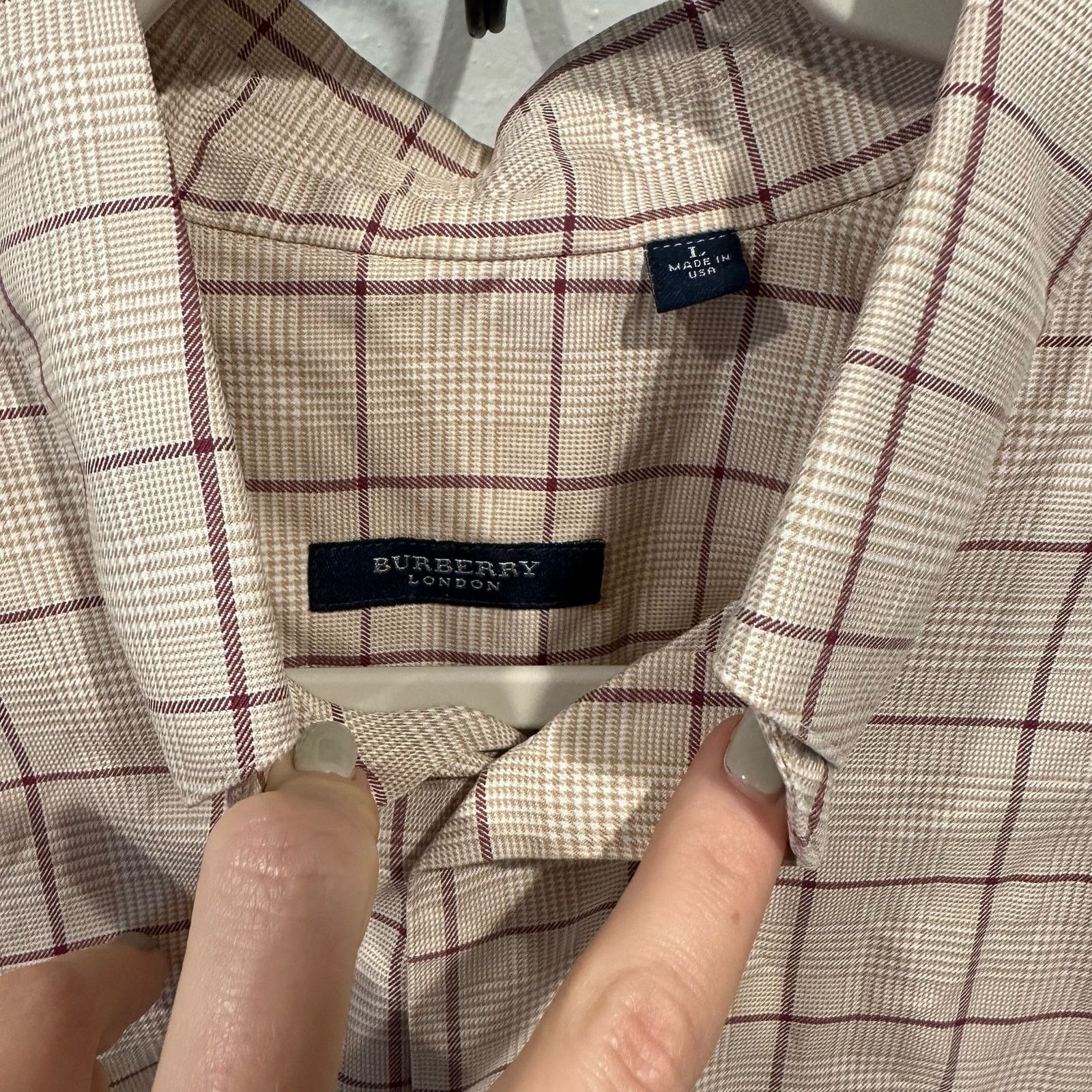 Burberry Burberry Men’s Plaid Button Down Classic Fit - sz L Size US L / EU 52-54 / 3 - 3 Thumbnail