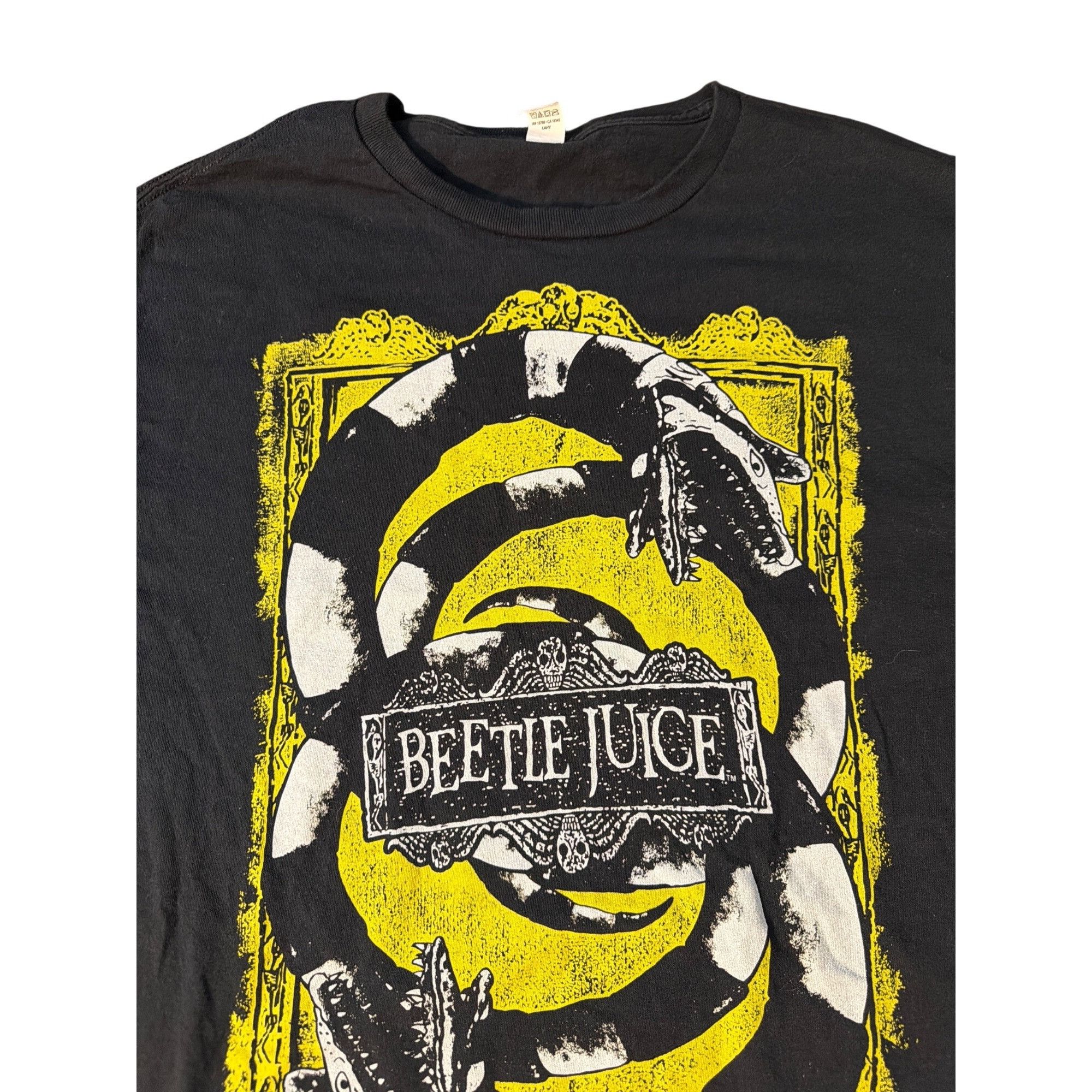 Other Beetlejuice Movie Front Graphic T Shirt Black Yellow Snake S Size US S / EU 44-46 / 1 - 3 Thumbnail