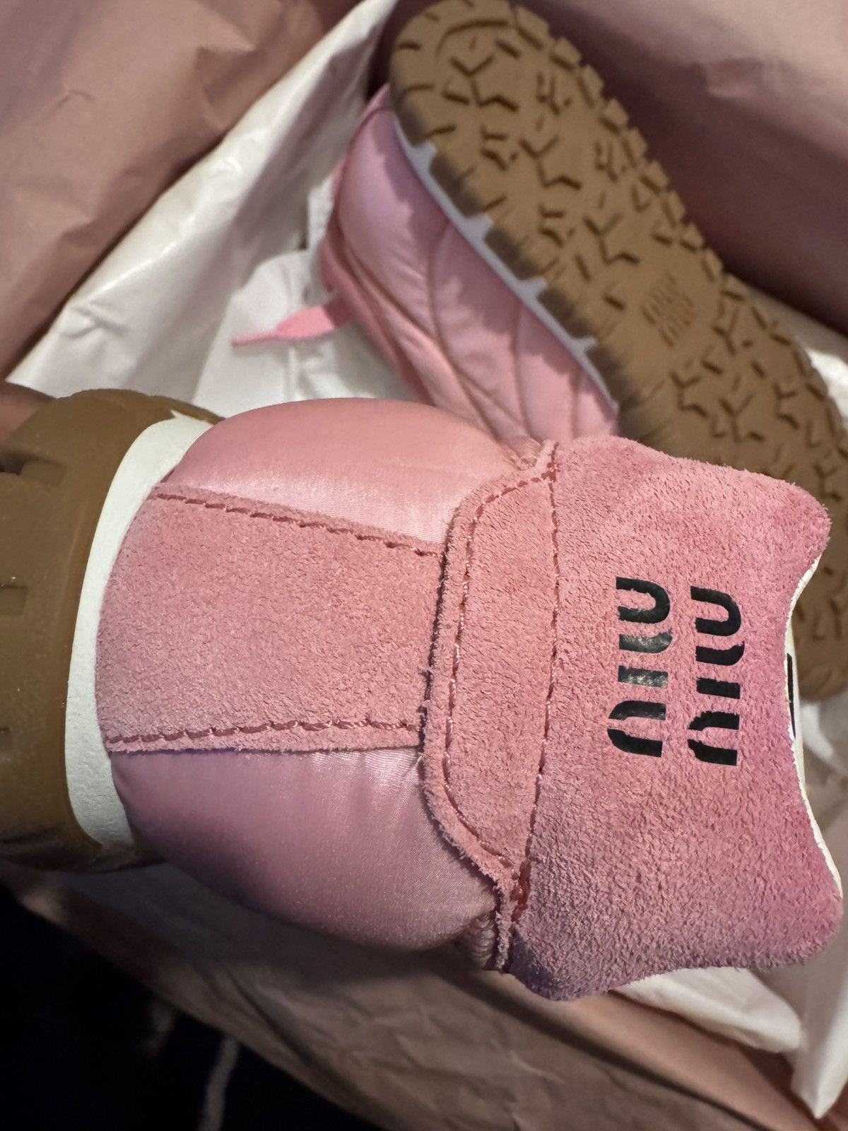 Miu Miu Miu Miu Gymnasium Technical Fabric and Suede Sneakers Size US 7.5 / IT 37.5 - 4 Thumbnail
