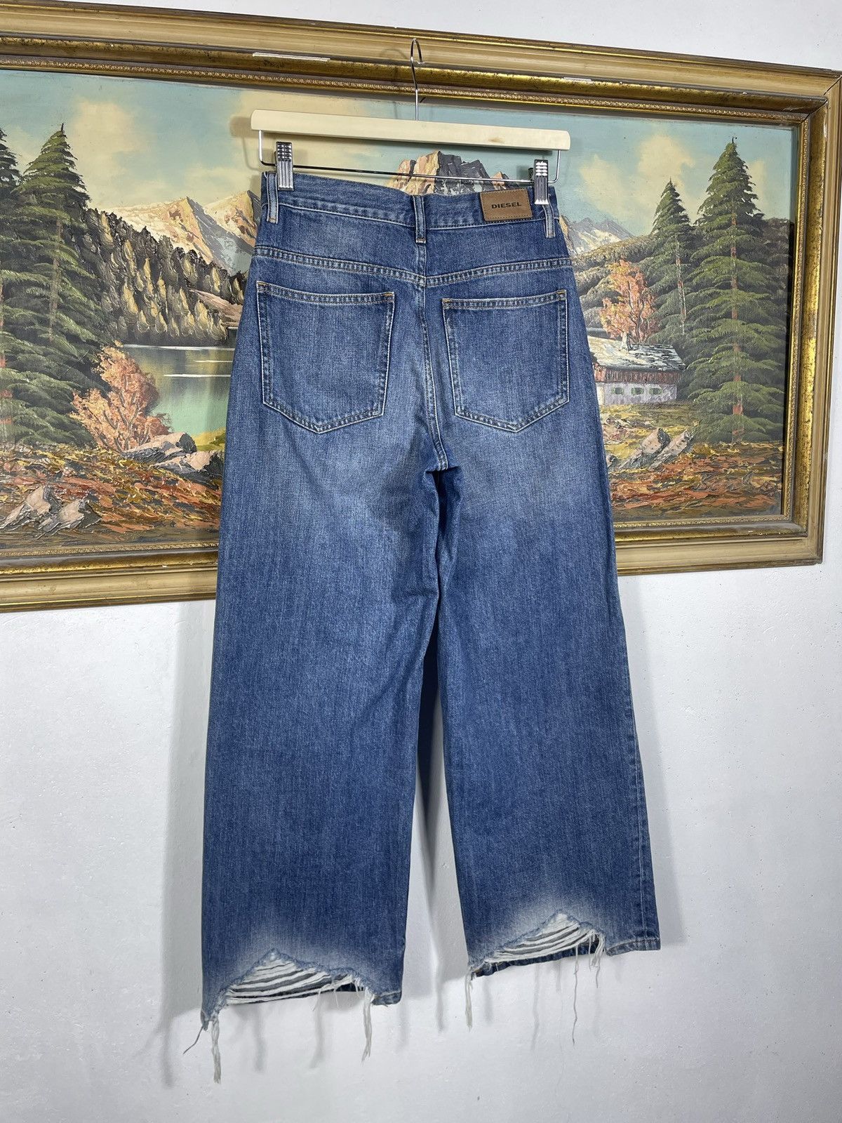 Diesel × Vintage Diesel Vintage Wide Leg Baggy Denim Jeans Pants Trousers Y2k Size 25" / US 0 / IT 36 - 9 Thumbnail