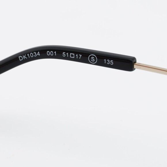 DKNY DKNY DK1034 001 Eyeglasses Black/Gold 51mm Square Frame Size ONE SIZE - 3 Thumbnail