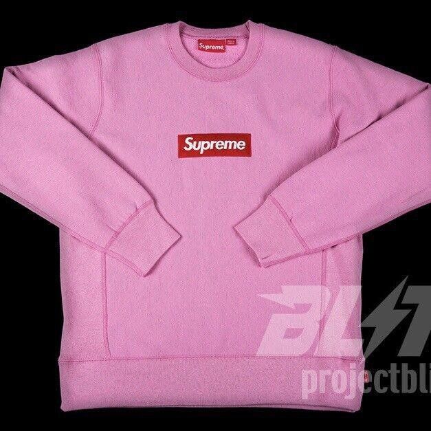 Supreme FW15 SUPREME BOX LOGO CREWNECK SWEATSHIRT HEATHER PINK M Size US M / EU 48-50 / 2 - 1 Thumbnail